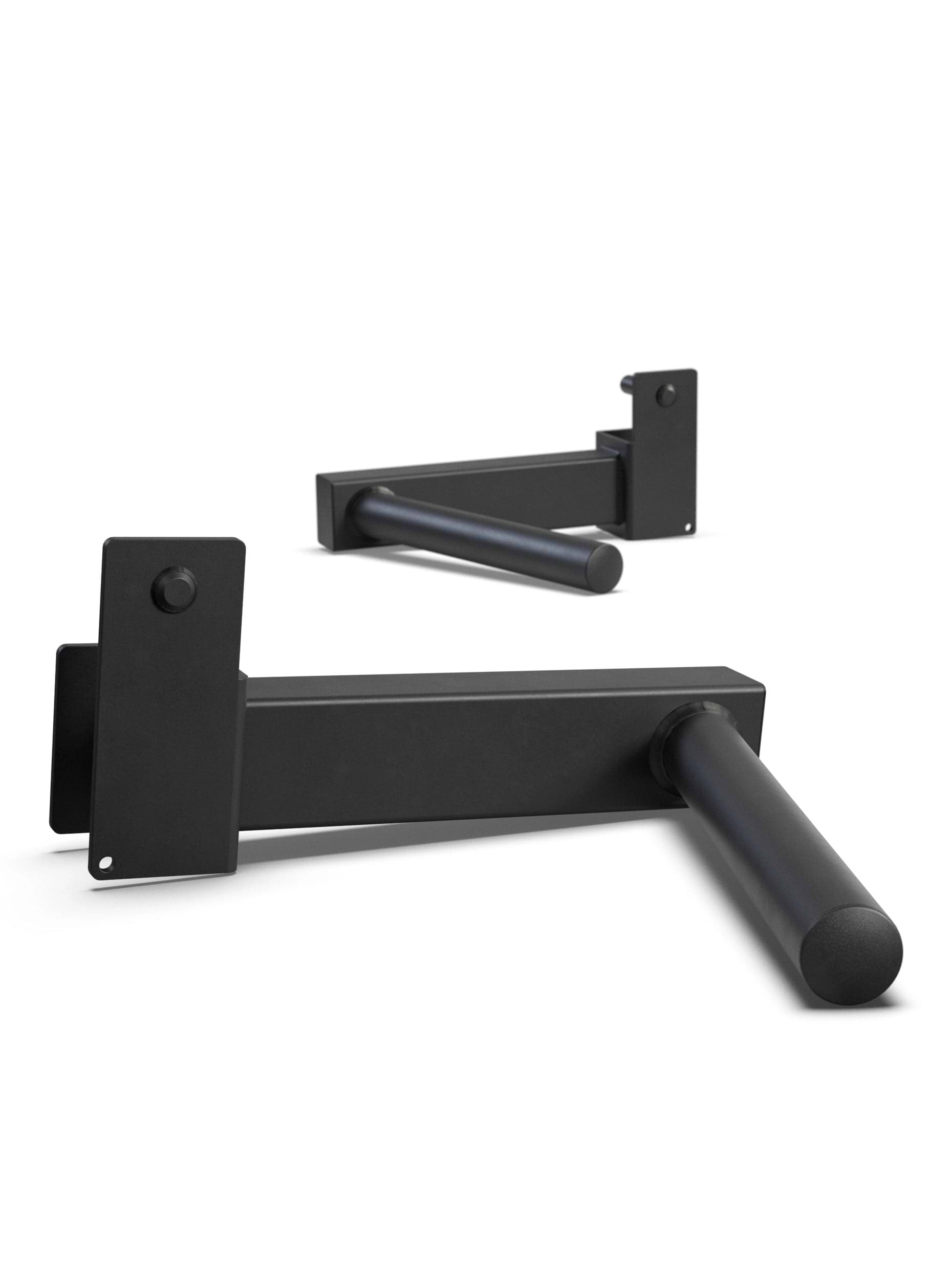 Atletica R7 Dip Station mit schwarzen Stahlarmen zur Erweiterung von Power Rack und Rig-Systemen