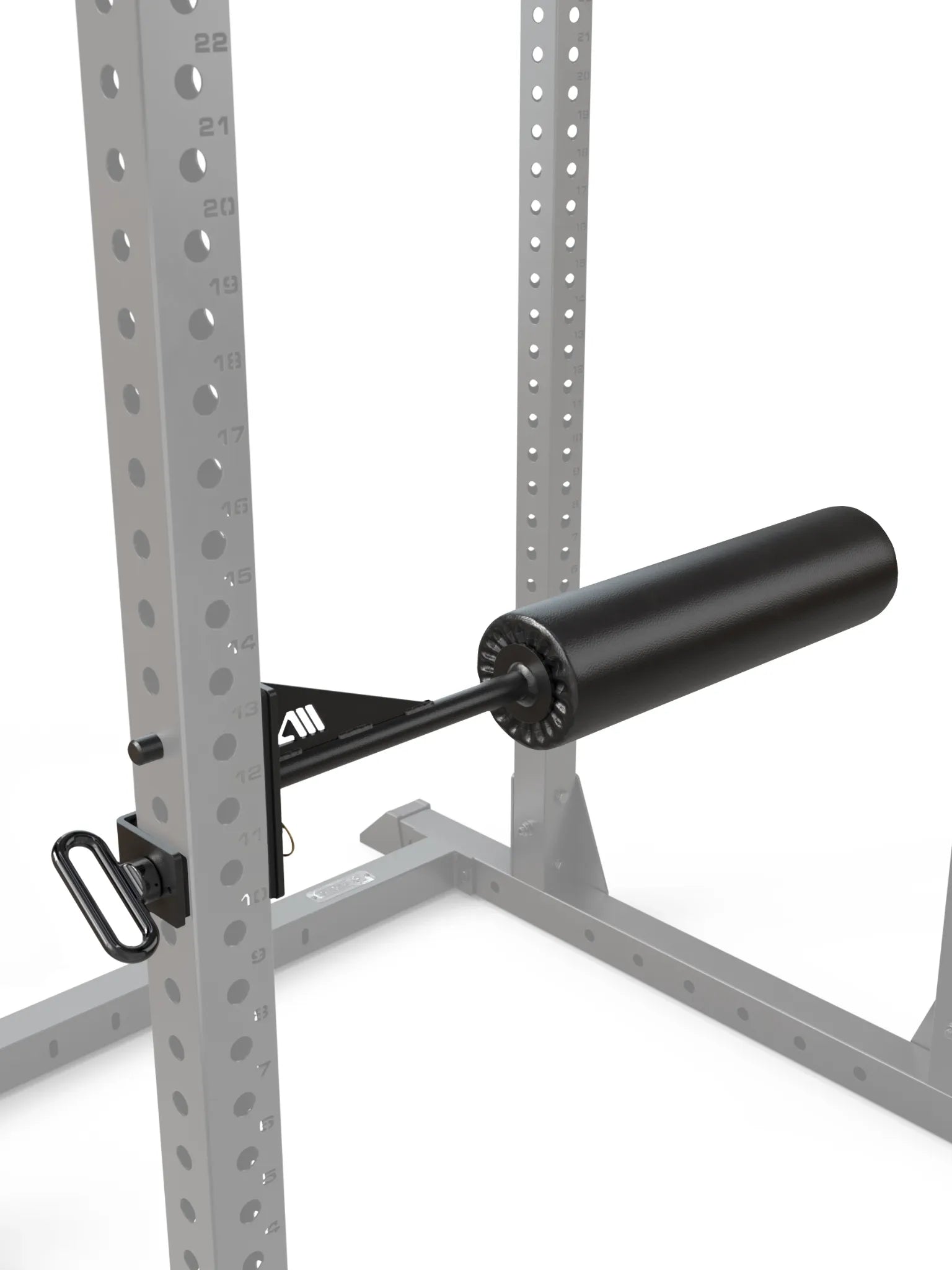 R7 Leg Blocker – Montage am R7 Rack, Rack zur Veranschaulichung