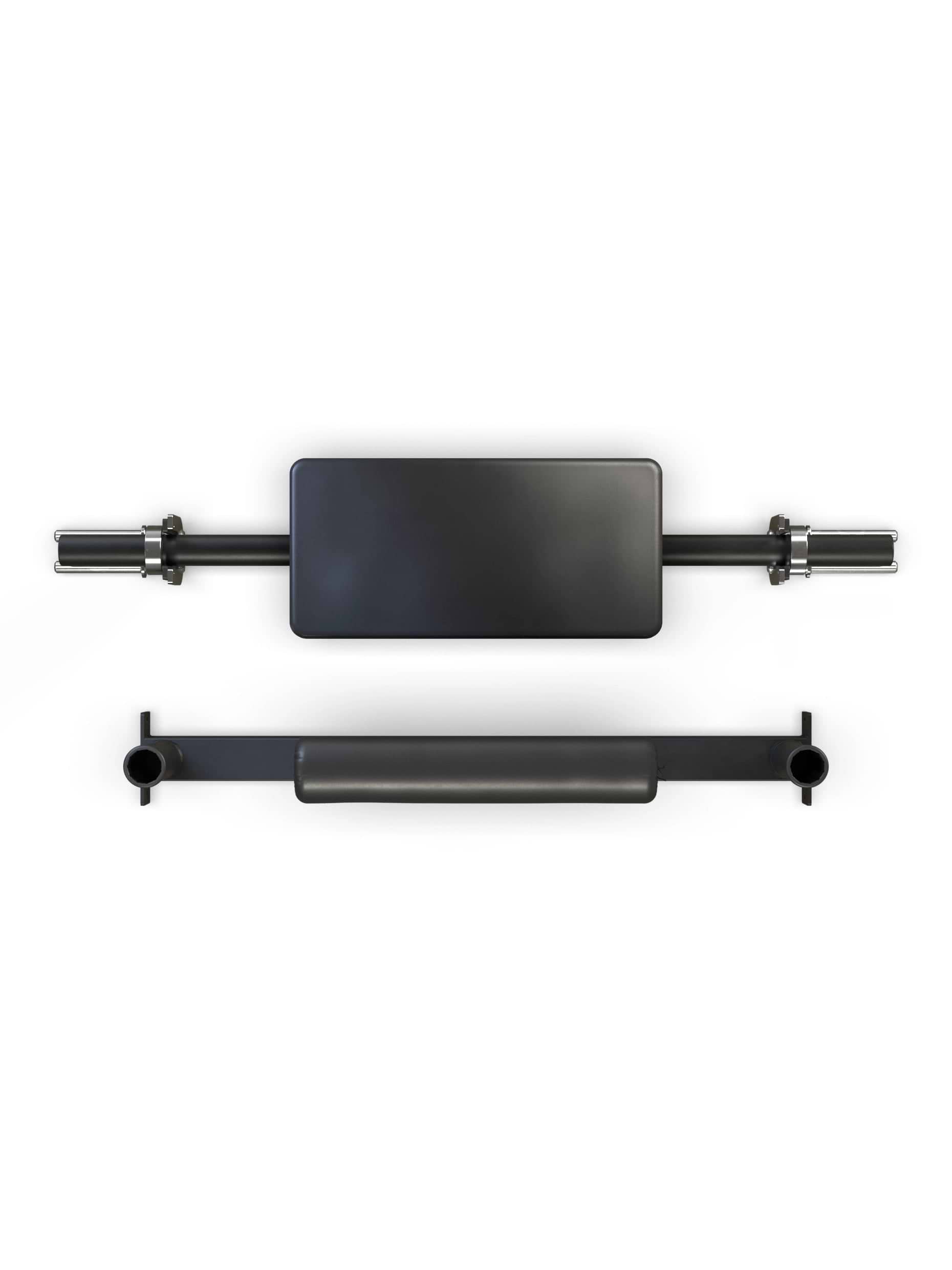 ATLETICA Hip Thrust Attachment – gepolsterte Sitzfläche, Rückenrolle und seitliche Hantelaufnahmen von oben