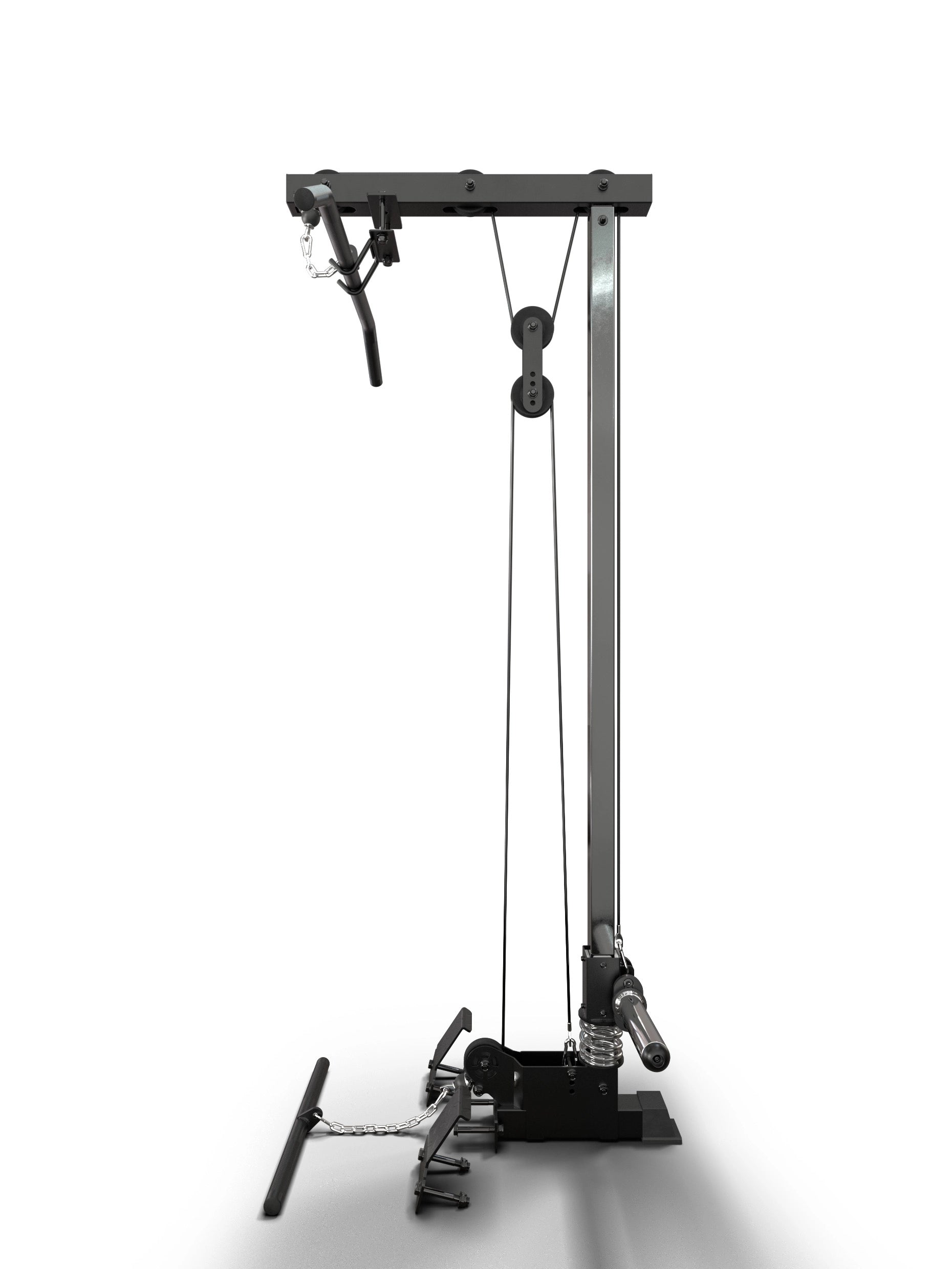 Atletica R7 Latzug Plate Load Low Version, mit Latzugstange und Kniepolster - Seitenansicht