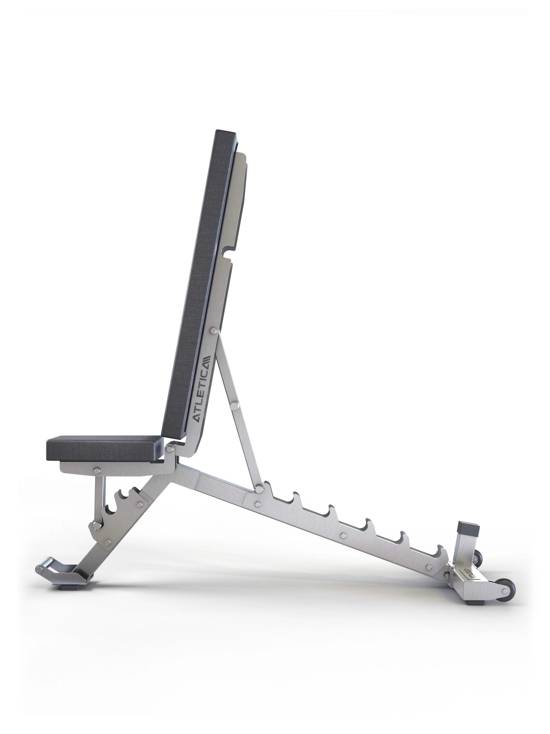 Edelstahl Hantelbank mit PU Pad | Schrägbank speziell für das Training im Außenbereich | Lebenslange Garantie auf Stahl | Korrosionsresistent