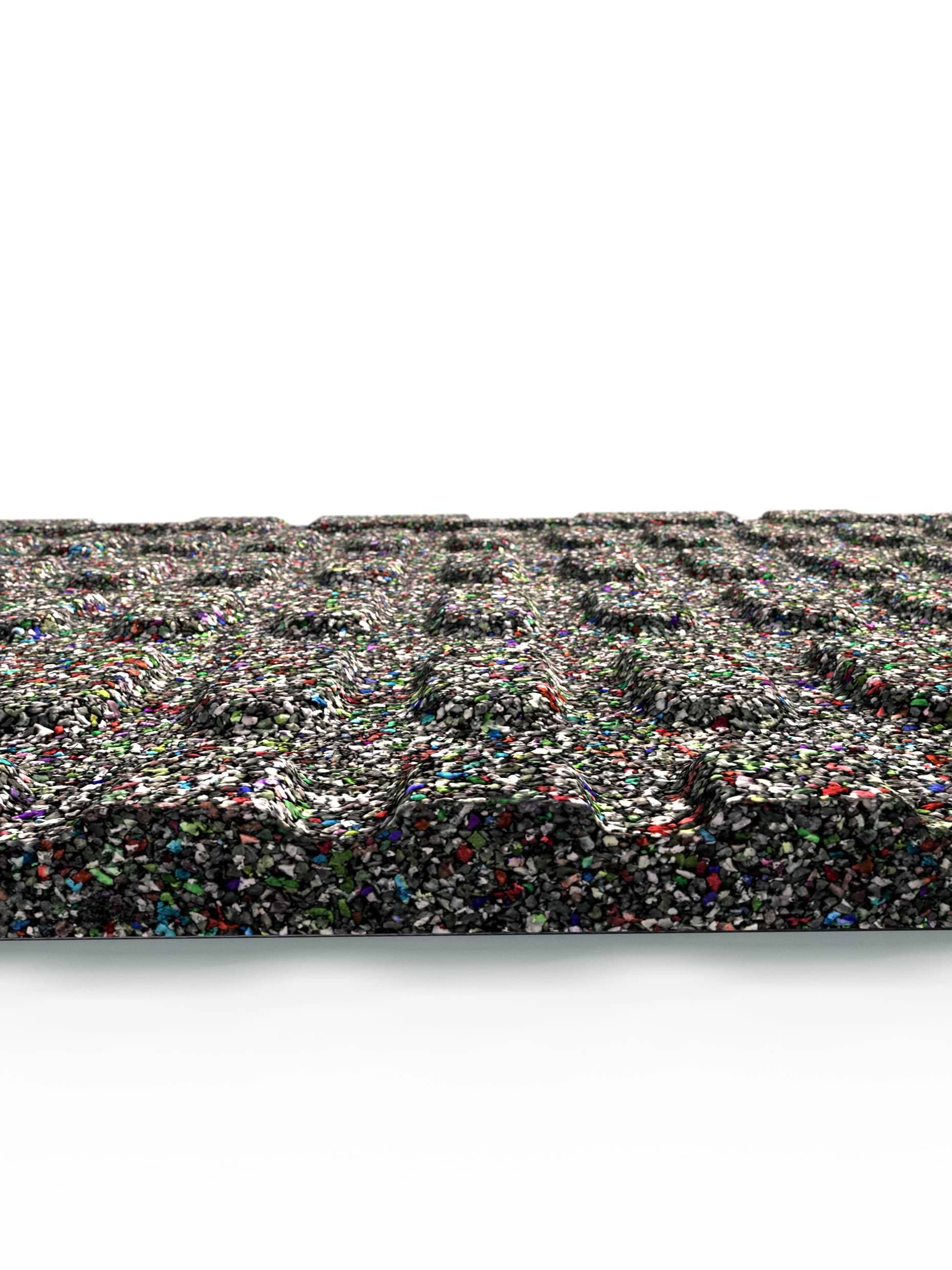 Feingranulat Oberfläche | Steck-Verbundsystem | Zwei Schutzlagen sowie Air-Cushion Dämpfung | 25mm Stärke | 100x100cm