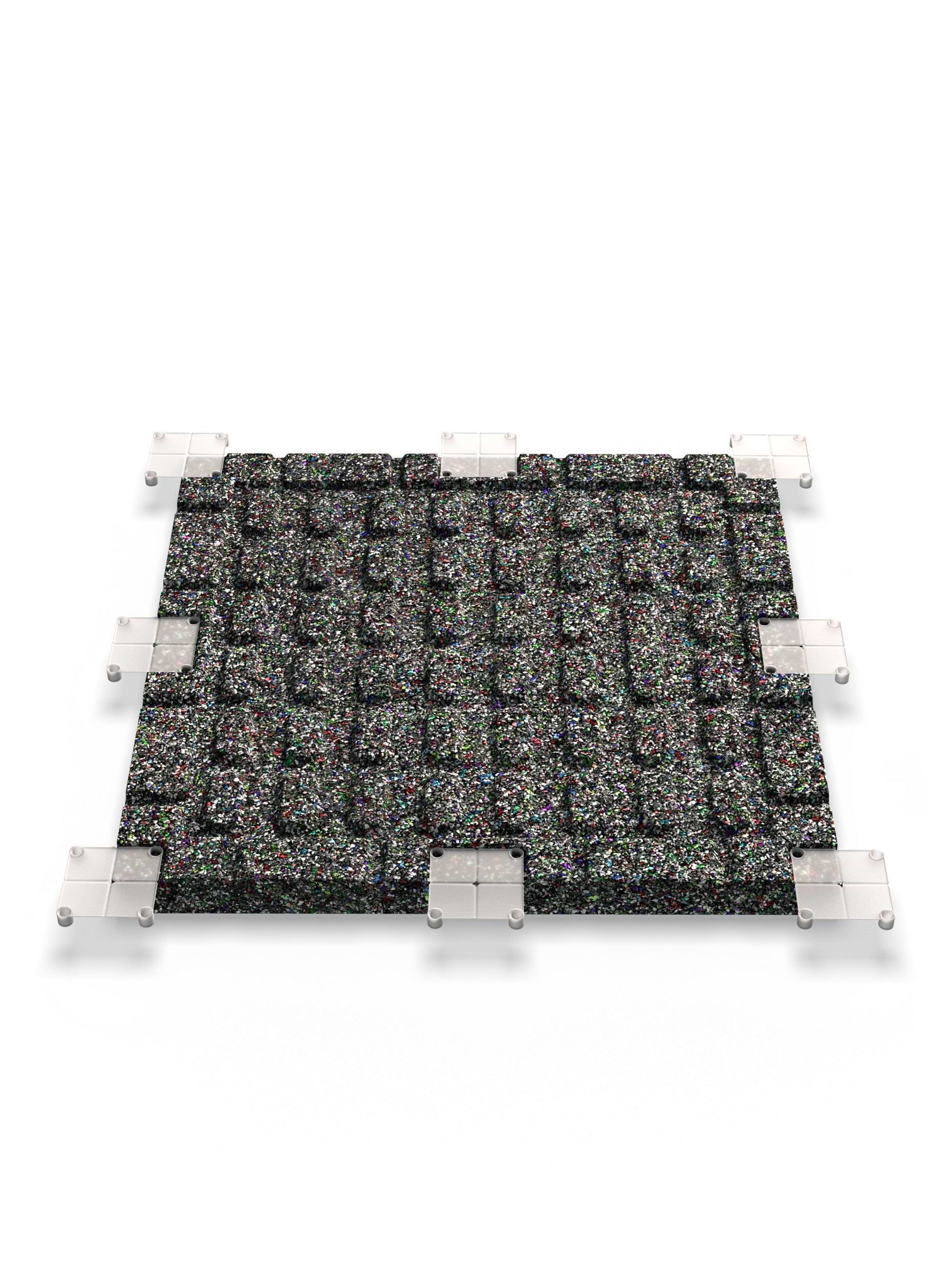 Feingranulat Oberfläche | Steck-Verbundsystem | Zwei Schutzlagen sowie Air-Cushion Dämpfung | 35mm Stärke | 50x50cm
