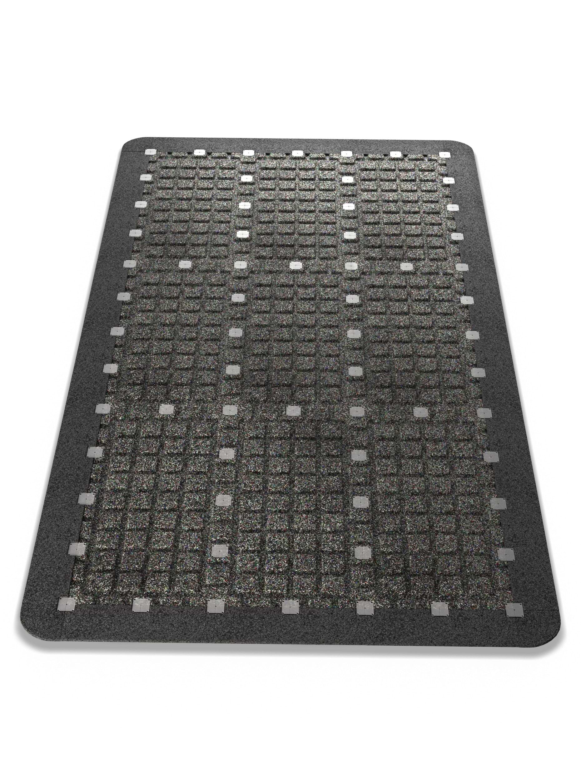 Feingranulat Oberfläche | Faserverstärkter Gummi | Steck-Verbundsystem | Zwei Schutzlagen sowie Air-Cushion Dämpfung | 40mm Stärke | 100x50cm