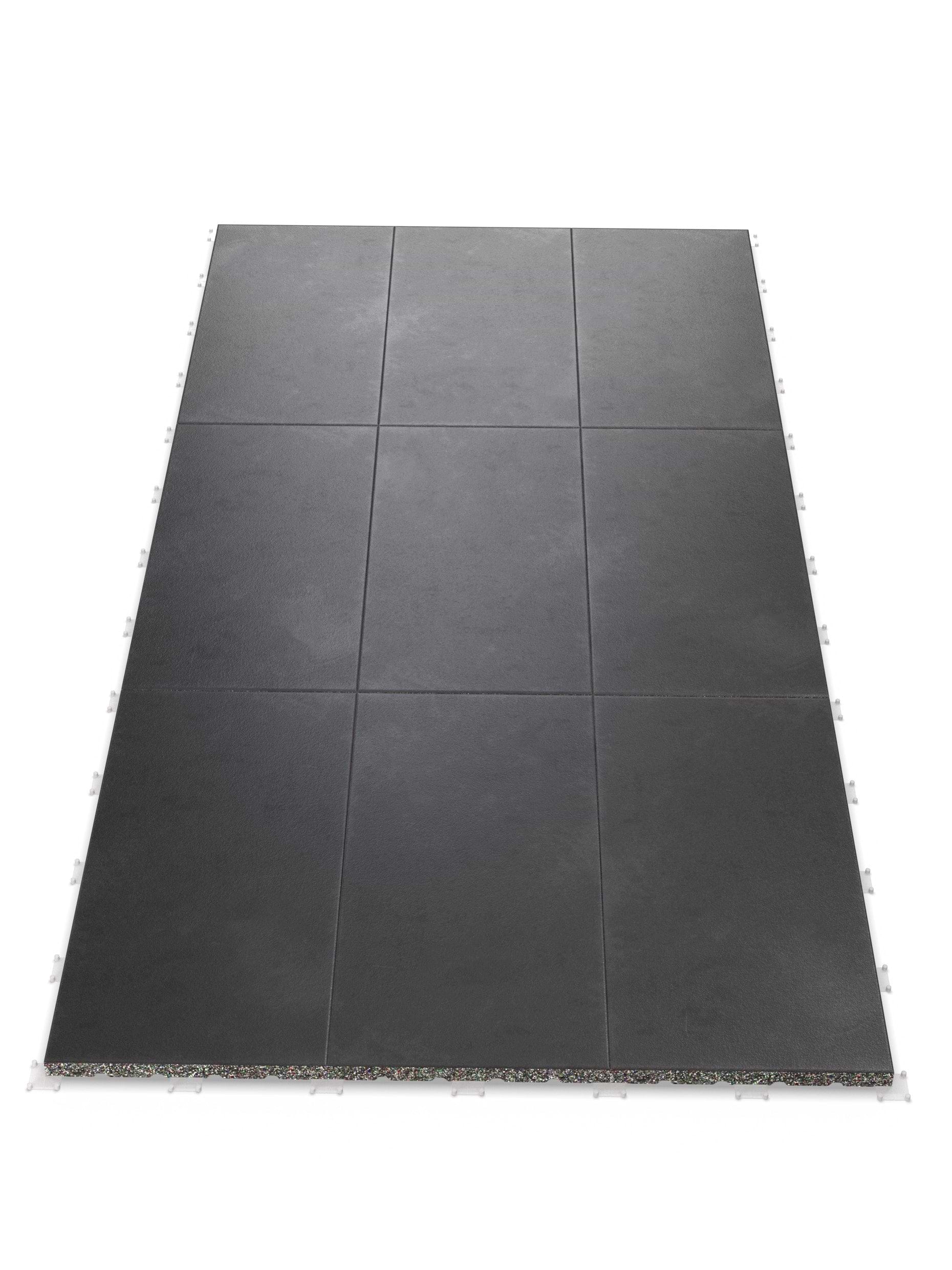 Feingranulat Oberfläche | Faserverstärkter Gummi | Steck-Verbundsystem | Zwei Schutzlagen sowie Air-Cushion Dämpfung | 40mm Stärke | 100x50cm