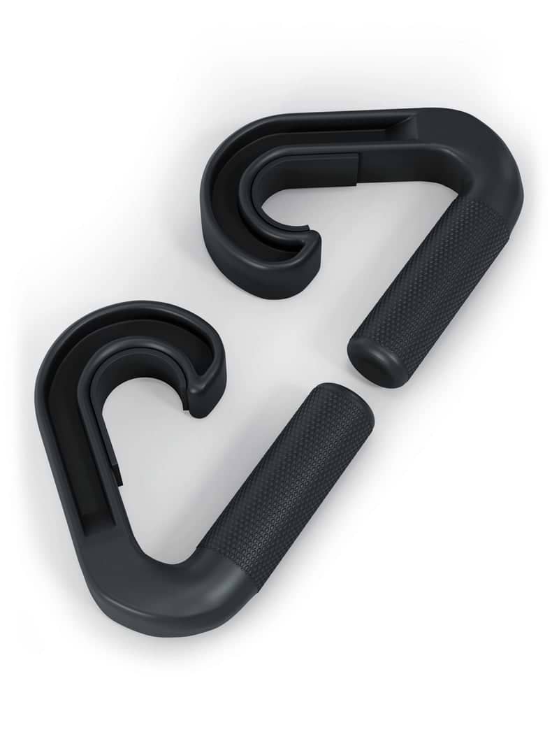 Ergonomische Neutralgriffe für Langhantel & Rack – ideal für Zugübungen wie Rudern & Klimmzüge. Rutschfest, robust & schnell montiert – ohne Werkzeug.