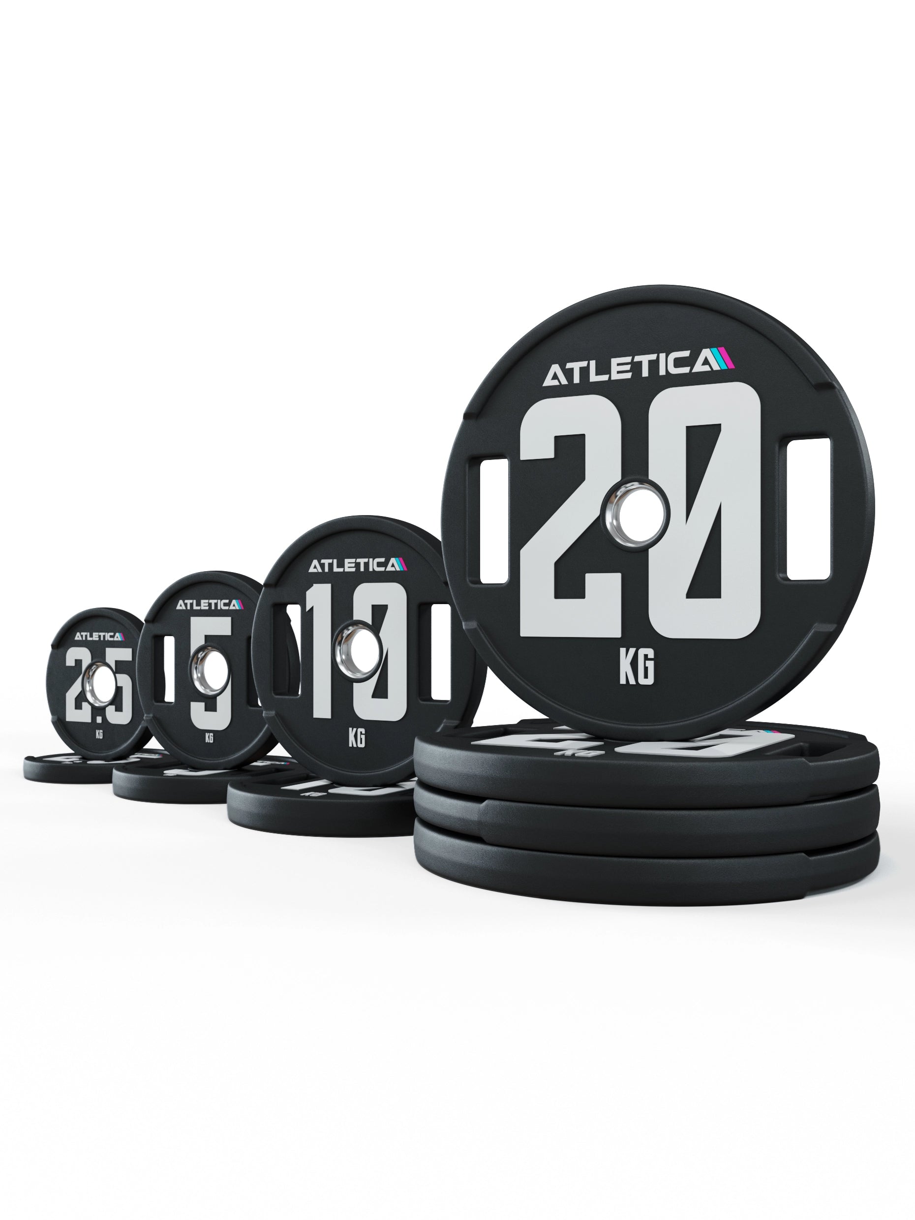 Hantelscheiben Set 2H Gripper Plates Pro | Paar | 50mm Cast Polyurethan-Ummantelung 〡 Stahlkern 〡 Gewichtstoleranz 1 % 〡 Edelstahlring |