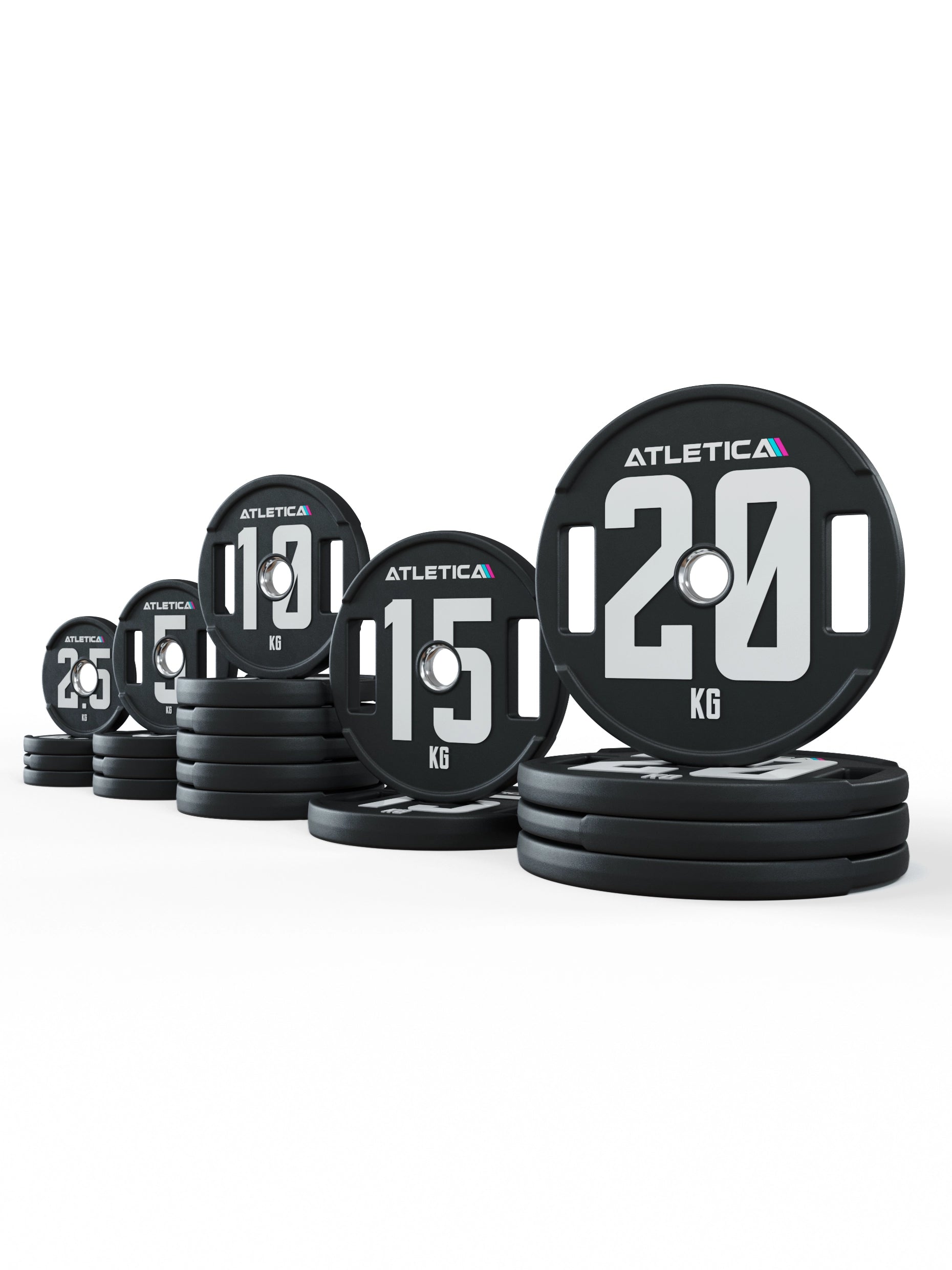 Hantelscheiben Set 2H Gripper Plates Pro | Paar | 50mm Cast Polyurethan-Ummantelung 〡 Stahlkern 〡 Gewichtstoleranz 1 % 〡 Edelstahlring | 