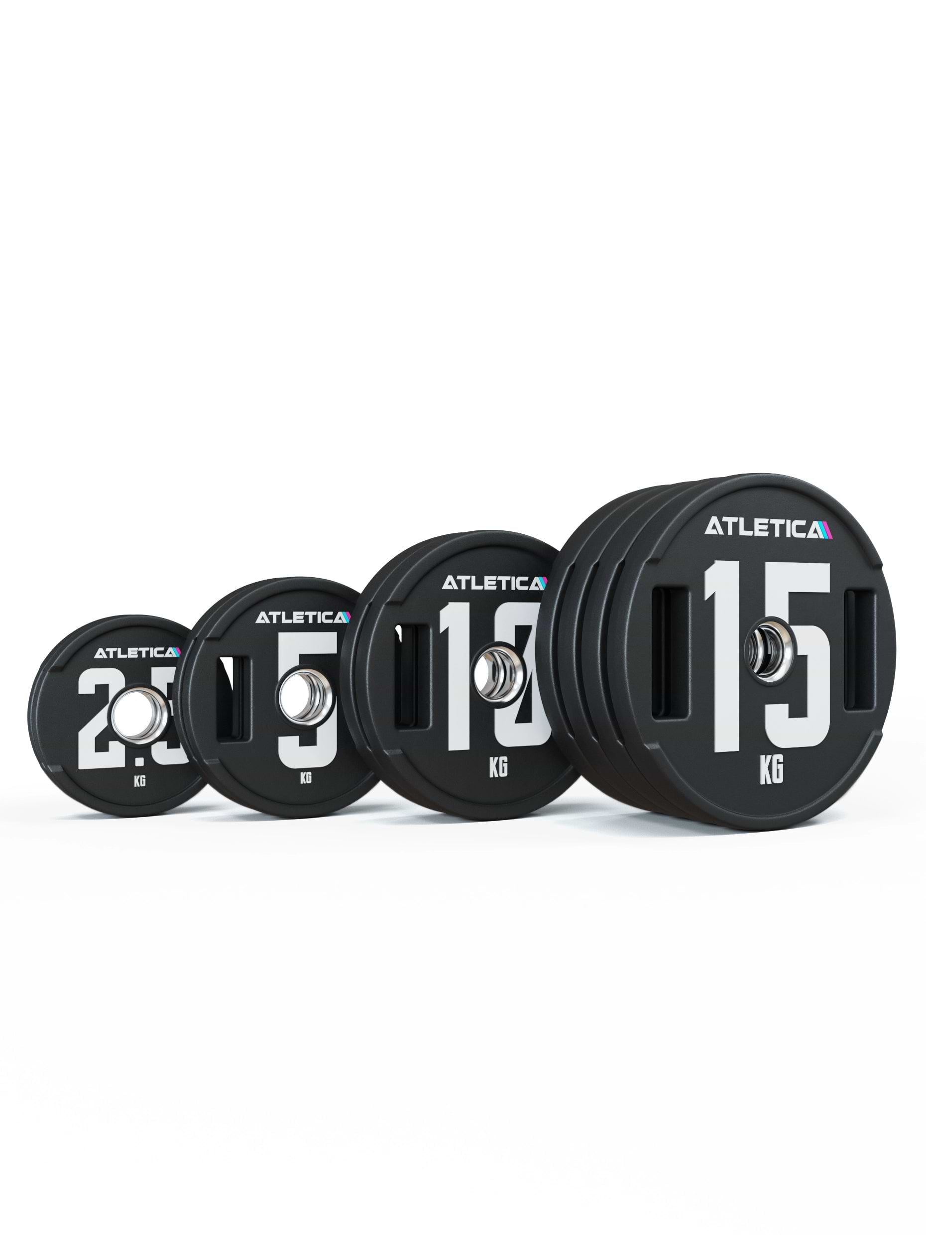 Hantelscheiben Set 2H Gripper Plates Pro | Paar | 50mm Cast Polyurethan-Ummantelung 〡 Stahlkern 〡 Gewichtstoleranz 1 % 〡 Edelstahlring | 