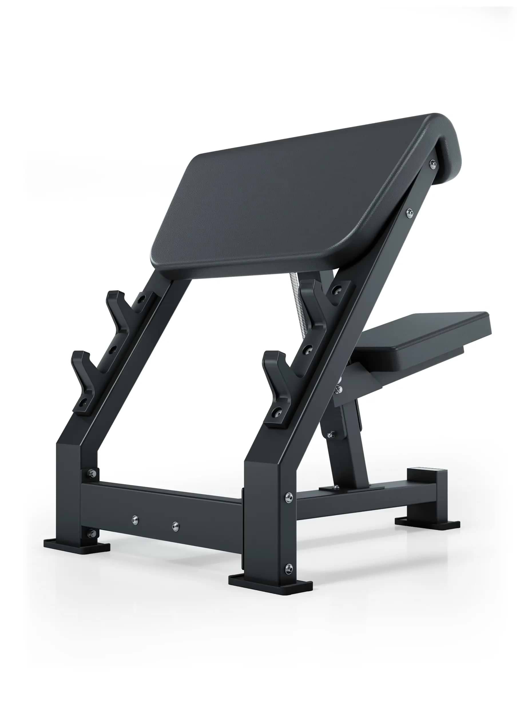 Preacher Curl Bank in Studioqualität | 2.5mm Stahlrahmen | Ergonomische Polster | Isoliertes Bizepstraining I Geführter Bewegungsablauf I Für Scott Curls mit SZ-Hantel