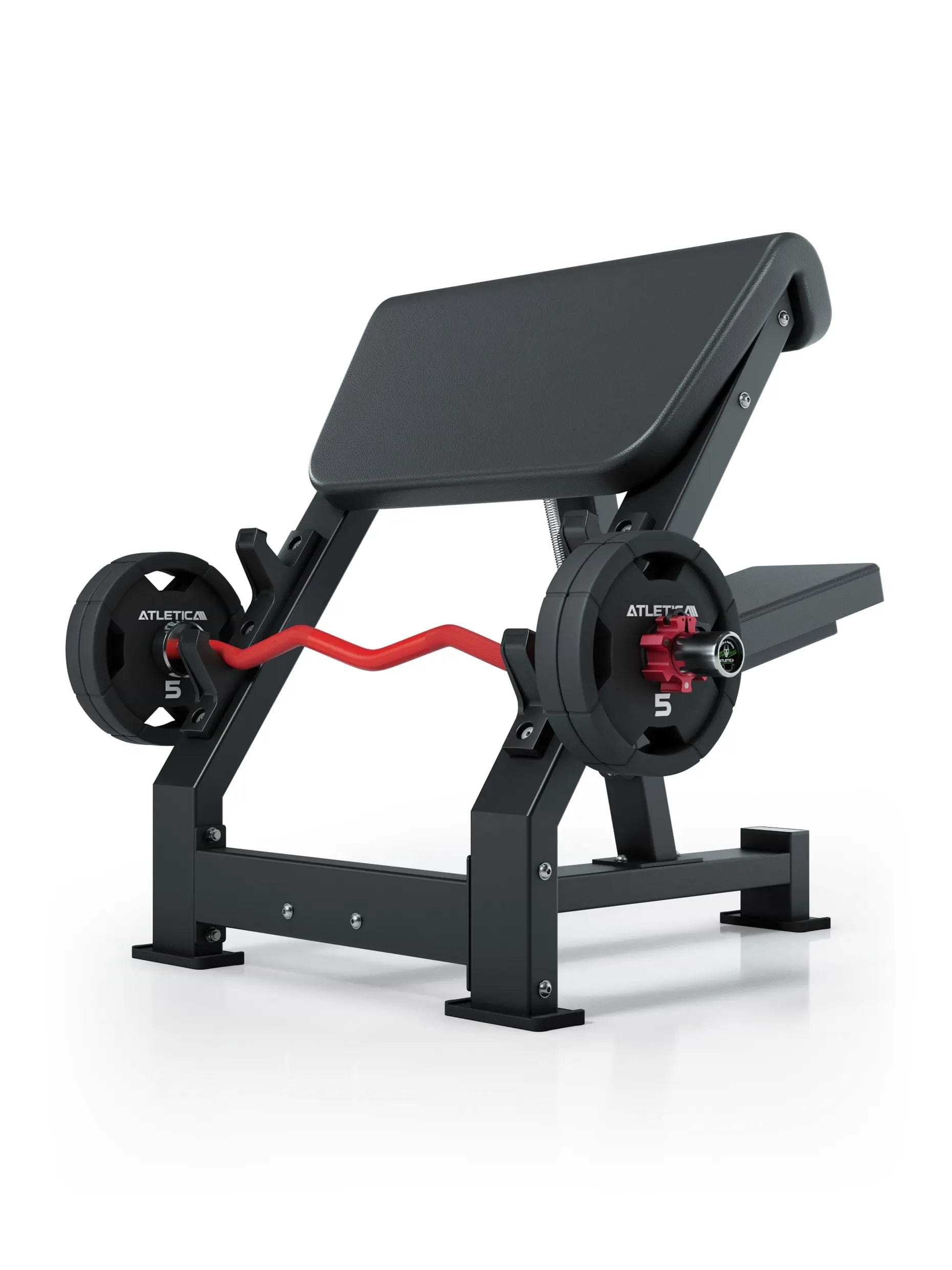 Preacher Curl Bank in Studioqualität | 2.5mm Stahlrahmen | Ergonomische Polster | Isoliertes Bizepstraining I Geführter Bewegungsablauf I Für Scott Curls mit SZ-Hantel