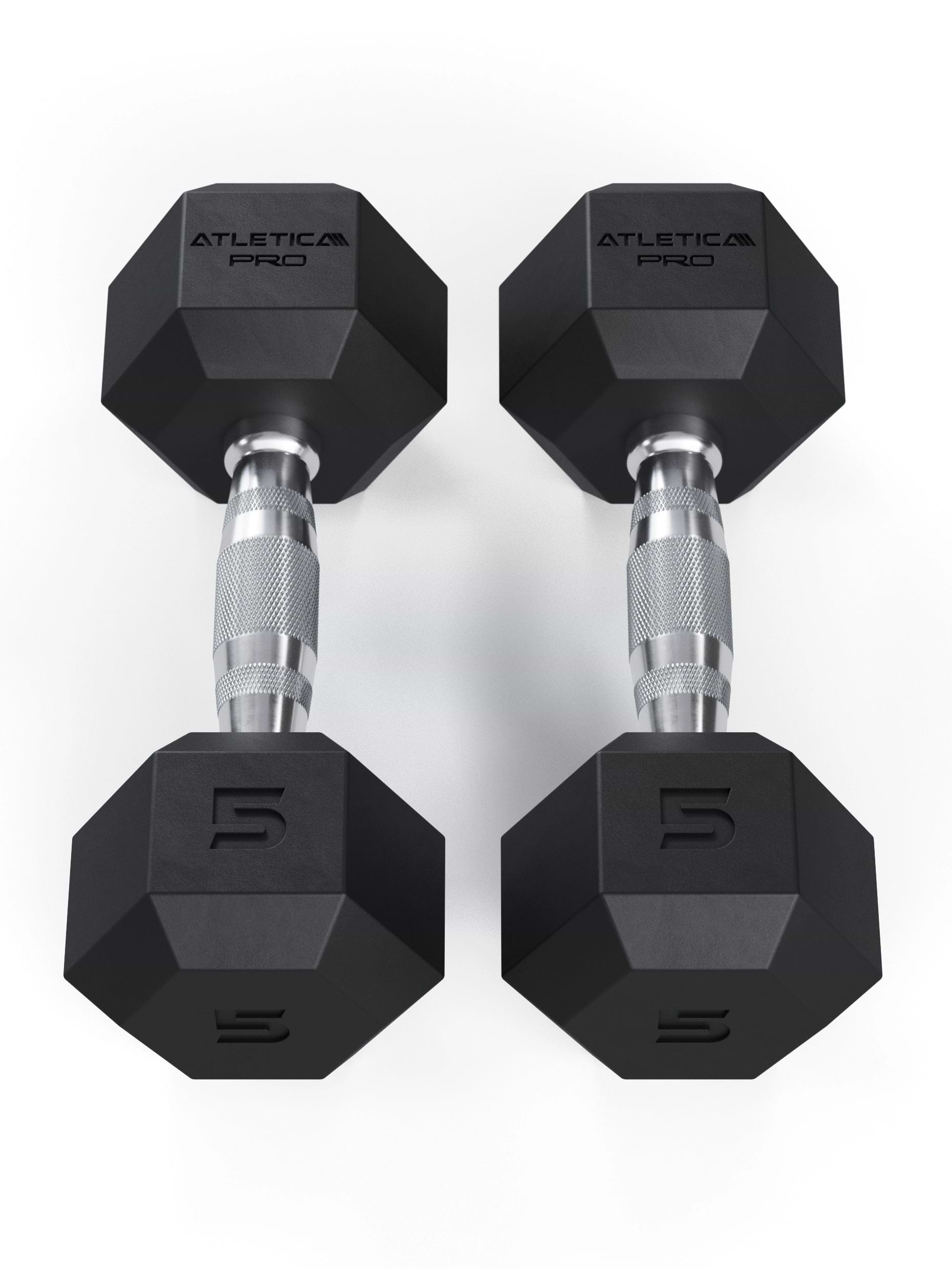 Kurzhanteln Hexagon PRO 5kg Paar von Atletica: perfekt für anspruchsvolles Krafttraining