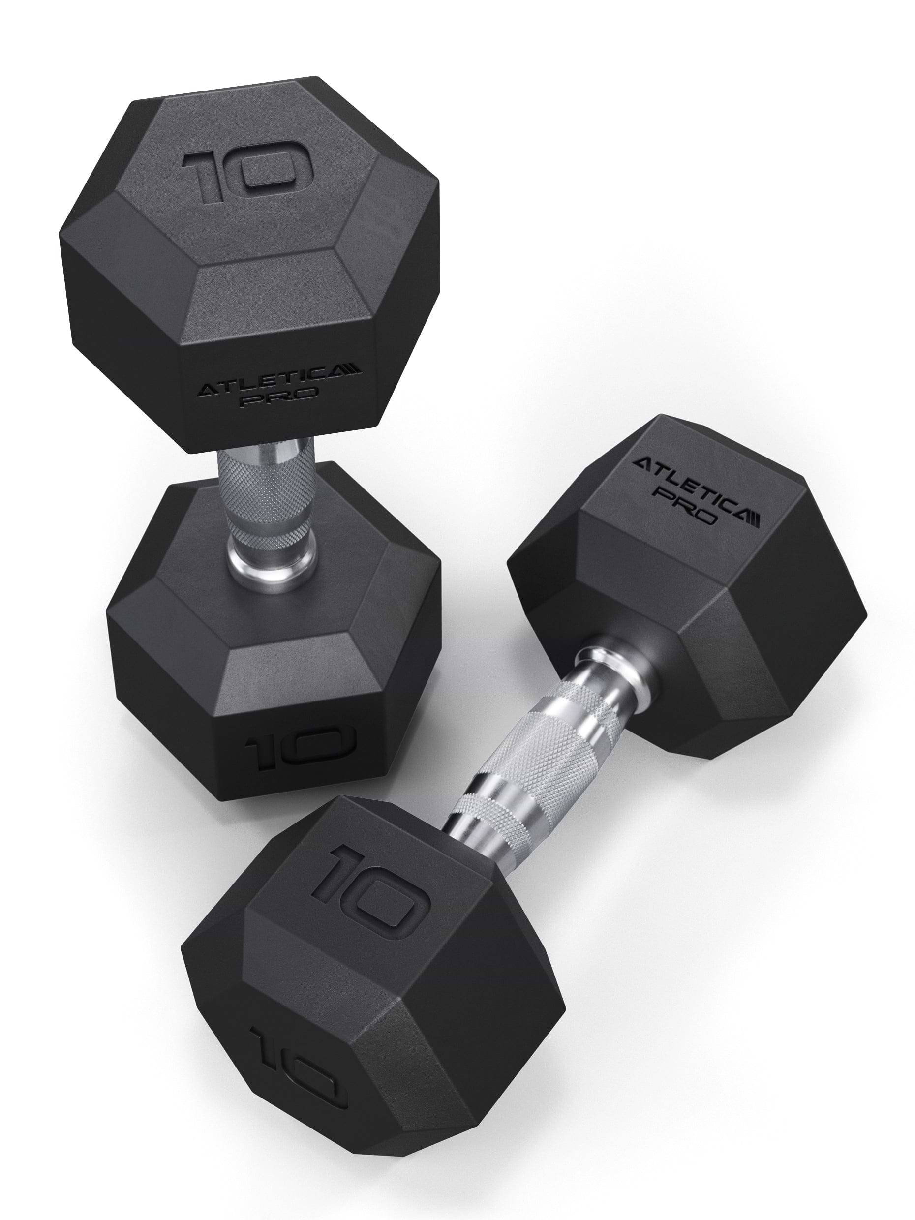 Atletica Hexagon Kurzhanteln PRO 10kg Paar, mit CPU-Beschichtung