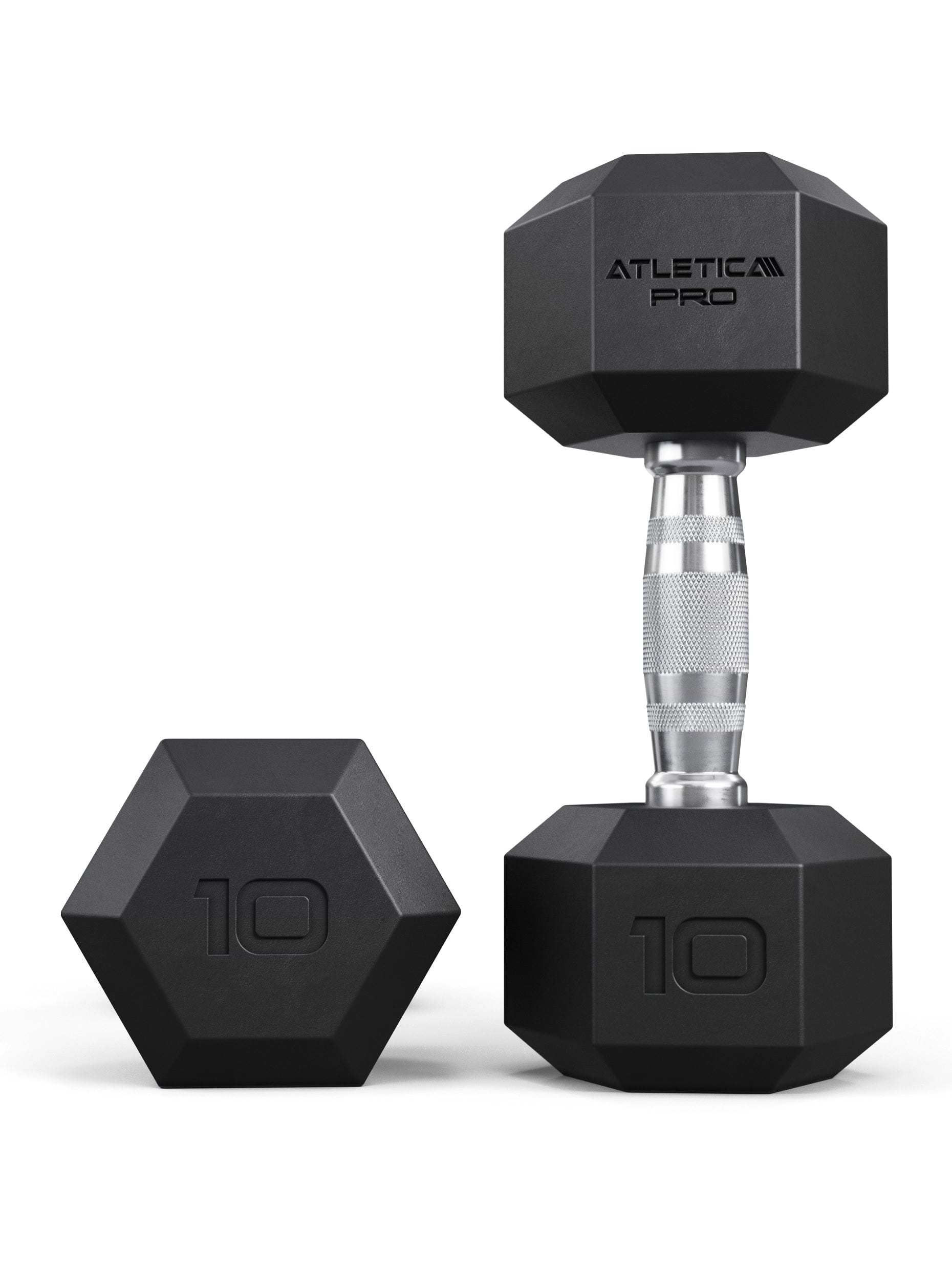 Hexagon Kurzhantel PRO 10 kg Paar von ATLETICA für Home Gym und Studio-Krafttraining