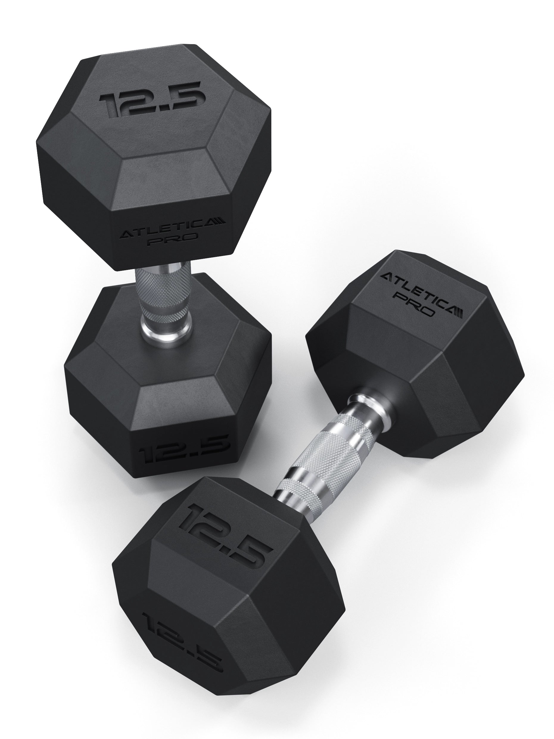 Atletica Hexagon Kurzhanteln PRO 12.5kg  Paar, mit CPU-Beschichtung