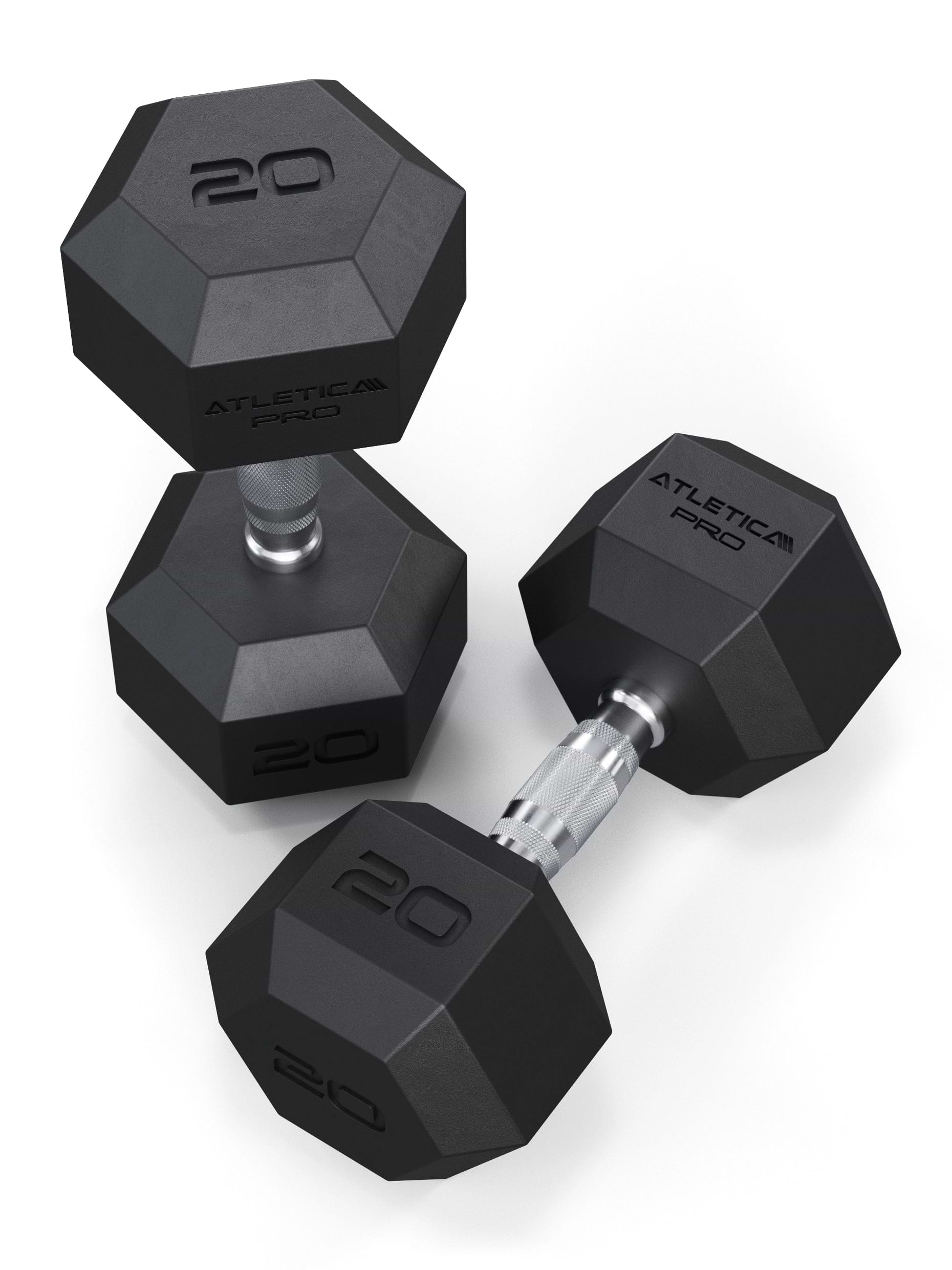 Atletica Hexagon Kurzhanteln PRO 20kg Paar, mit CPU-Beschichtung