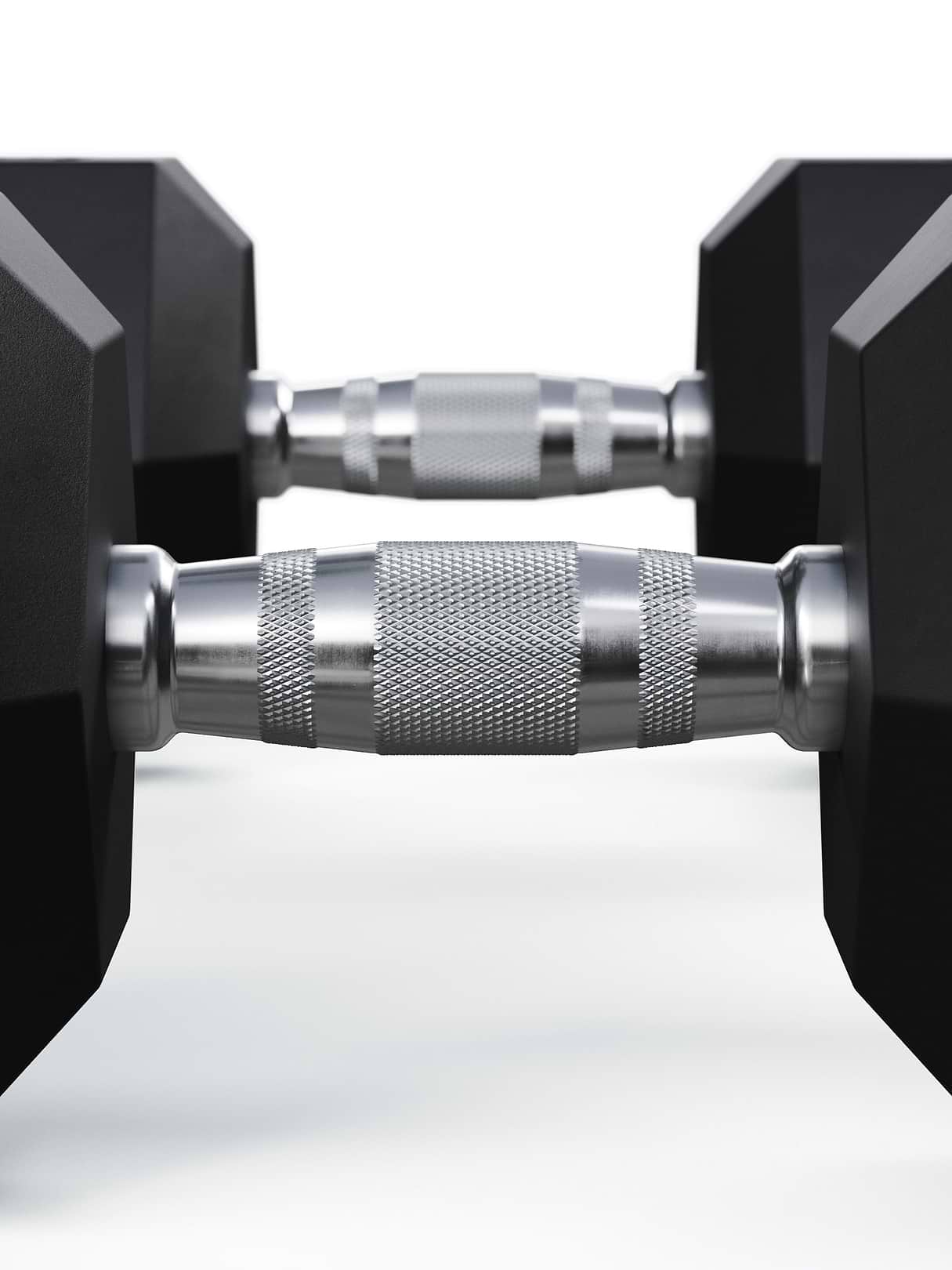 ATLETICA Hexagonhanteln PRO (Paar) | Polyurethan Hexagon Kurzhanteln | Dumbbells Pro - Gewichte mit bikonischem Griff mit Hartchrom Beschichtung | CNC gefräster Stahlkern | Paarweise von 2.5 bis 50kg, #size_2-x-25kg