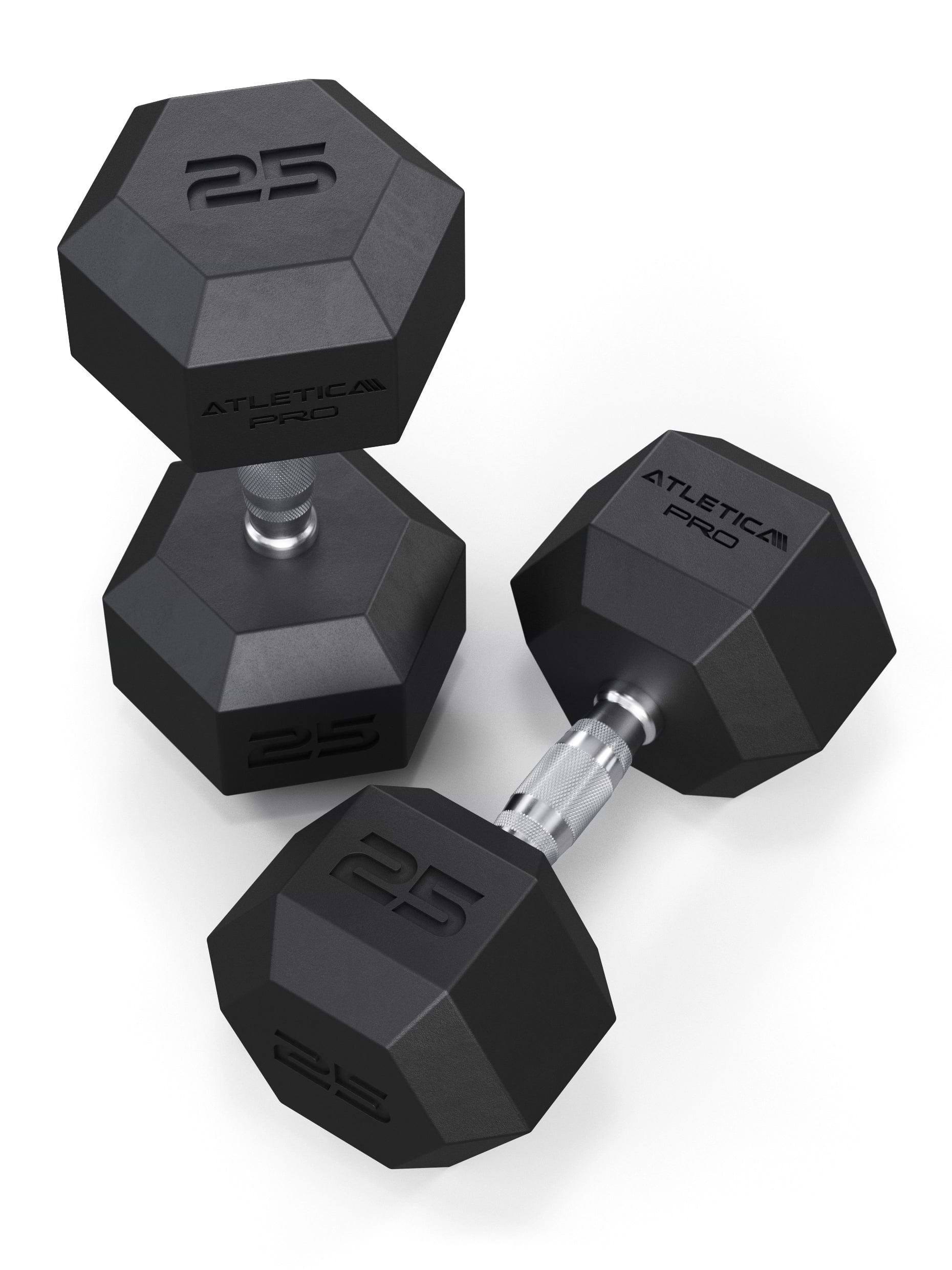 Atletica Hexagon Kurzhanteln PRO 25kg Paar, mit CPU-Beschichtung