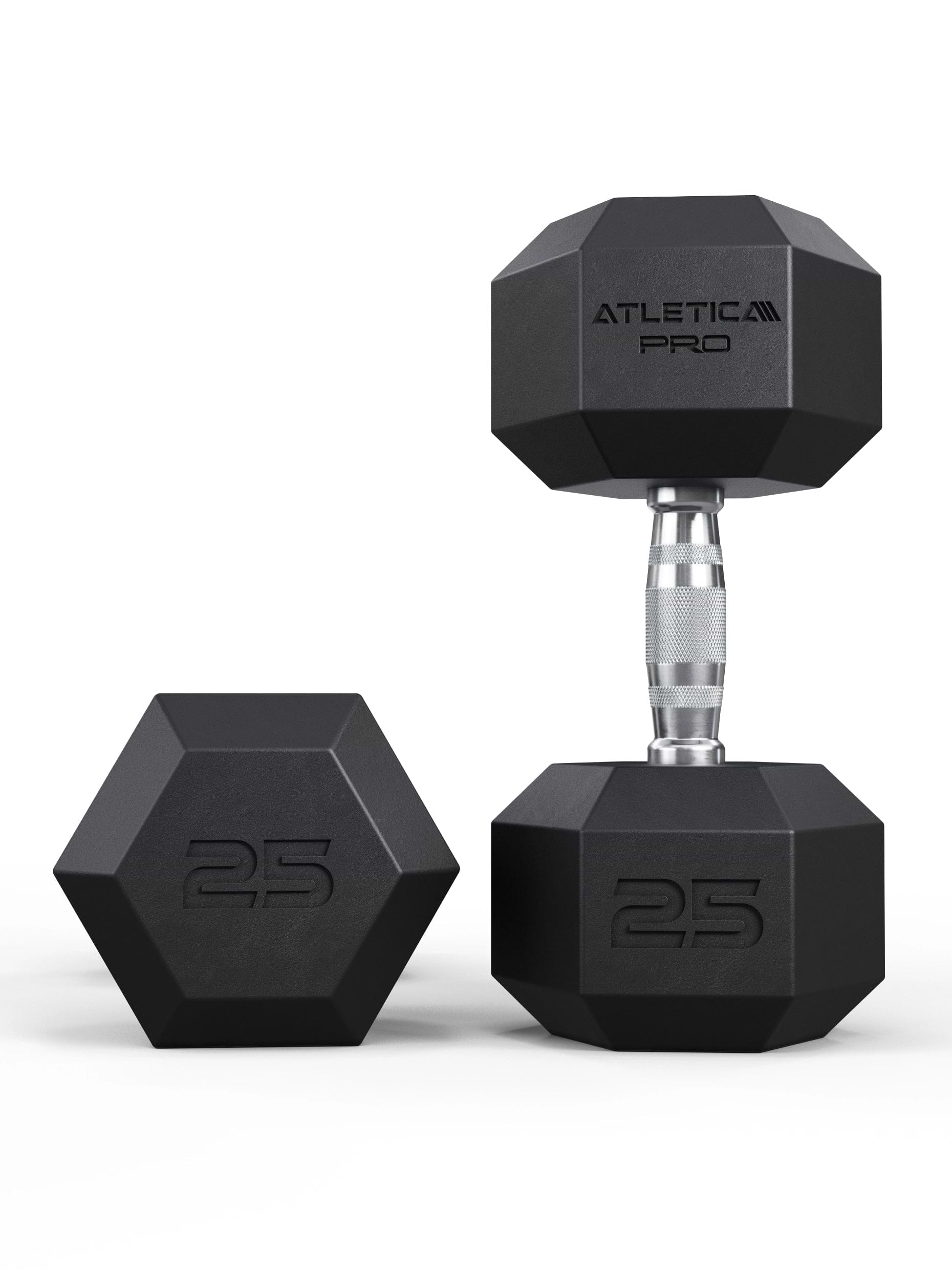 Hexagon Kurzhantel PRO 25 kg Paar von ATLETICA für Home Gym und Studio-Krafttraining