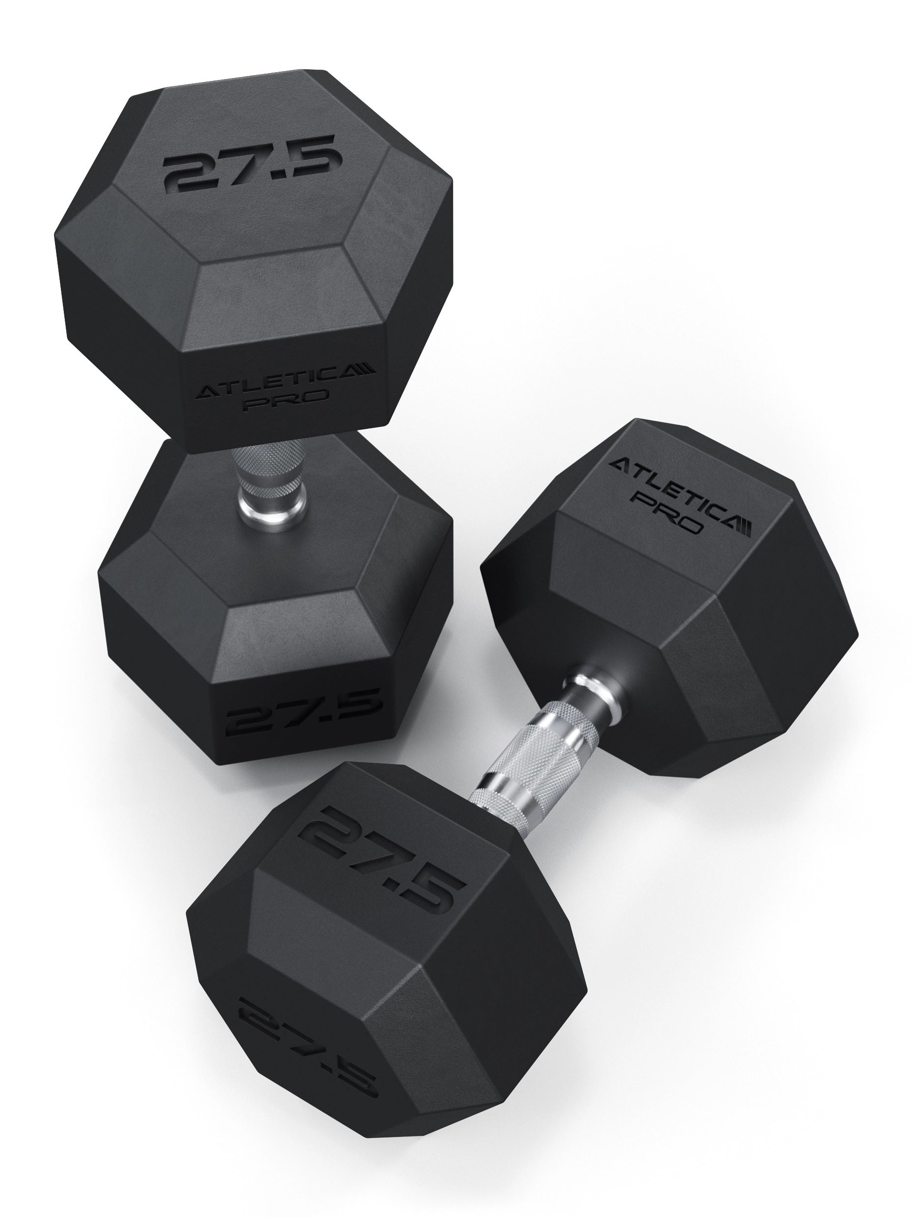 Atletica Hexagon Kurzhanteln PRO 27.5kg  Paar, mit CPU-Beschichtung