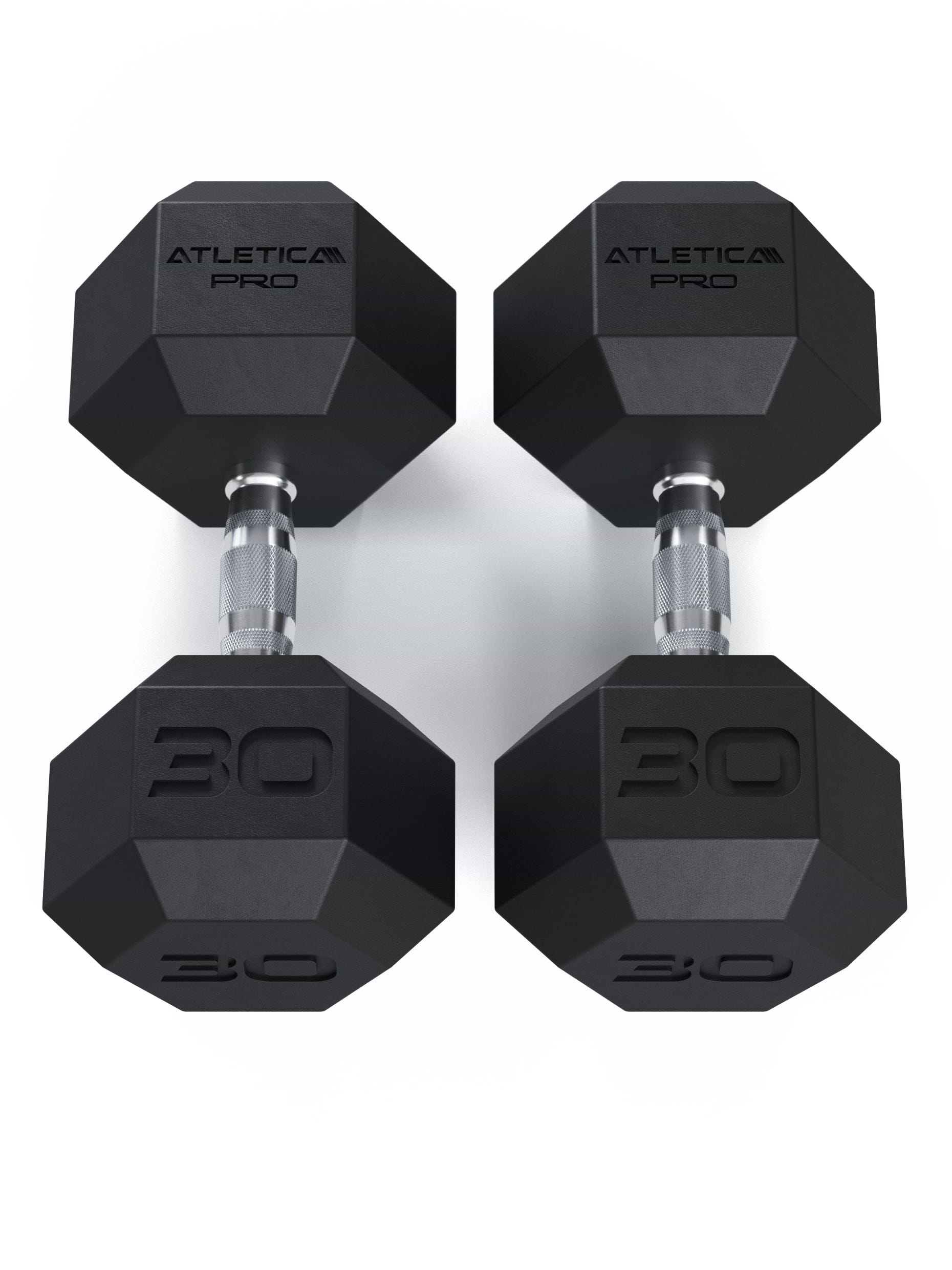 Atletica Hexagon Kurzhanteln PRO 30kg Paar, perfekt für Krafttraining