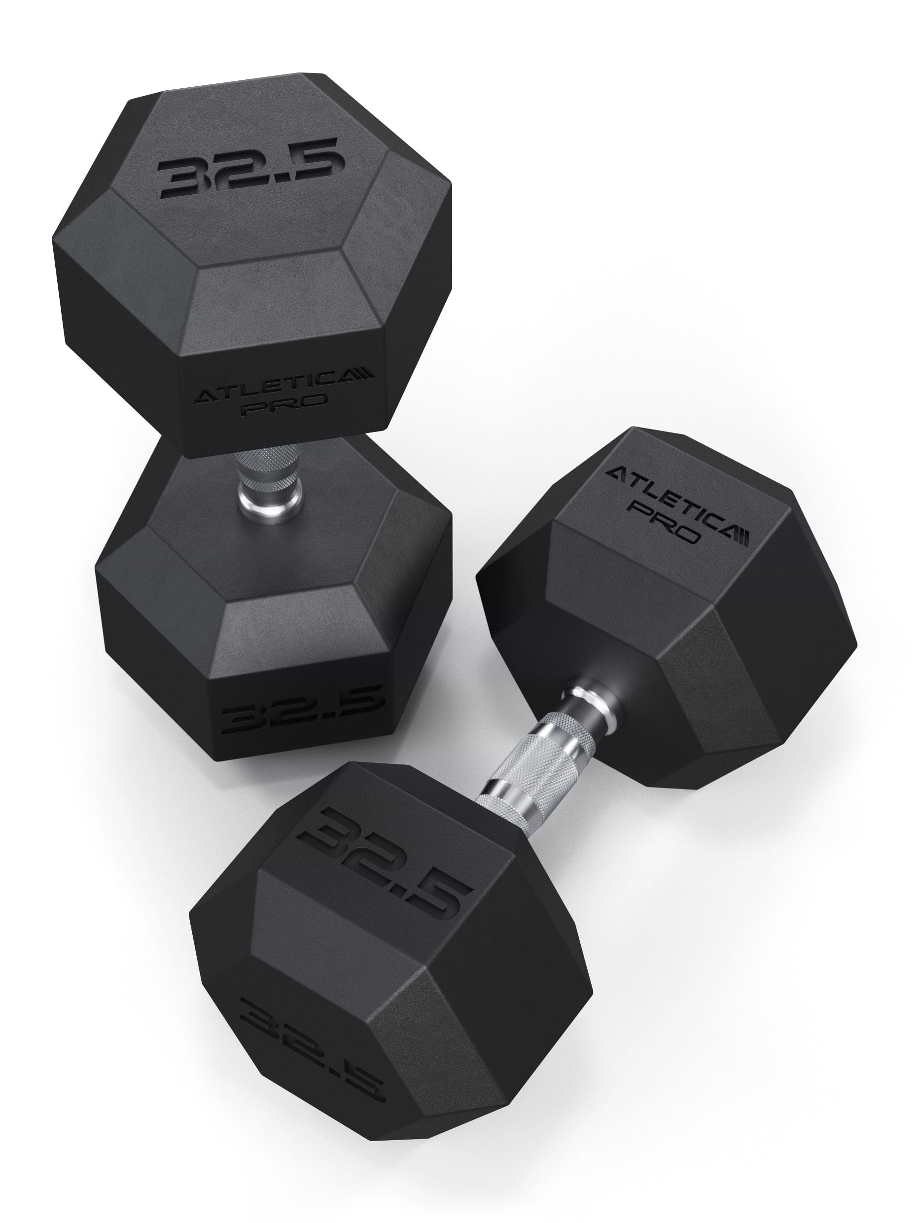 Atletica Hexagon Kurzhanteln PRO 32.5kg Paar, mit CPU-Beschichtung