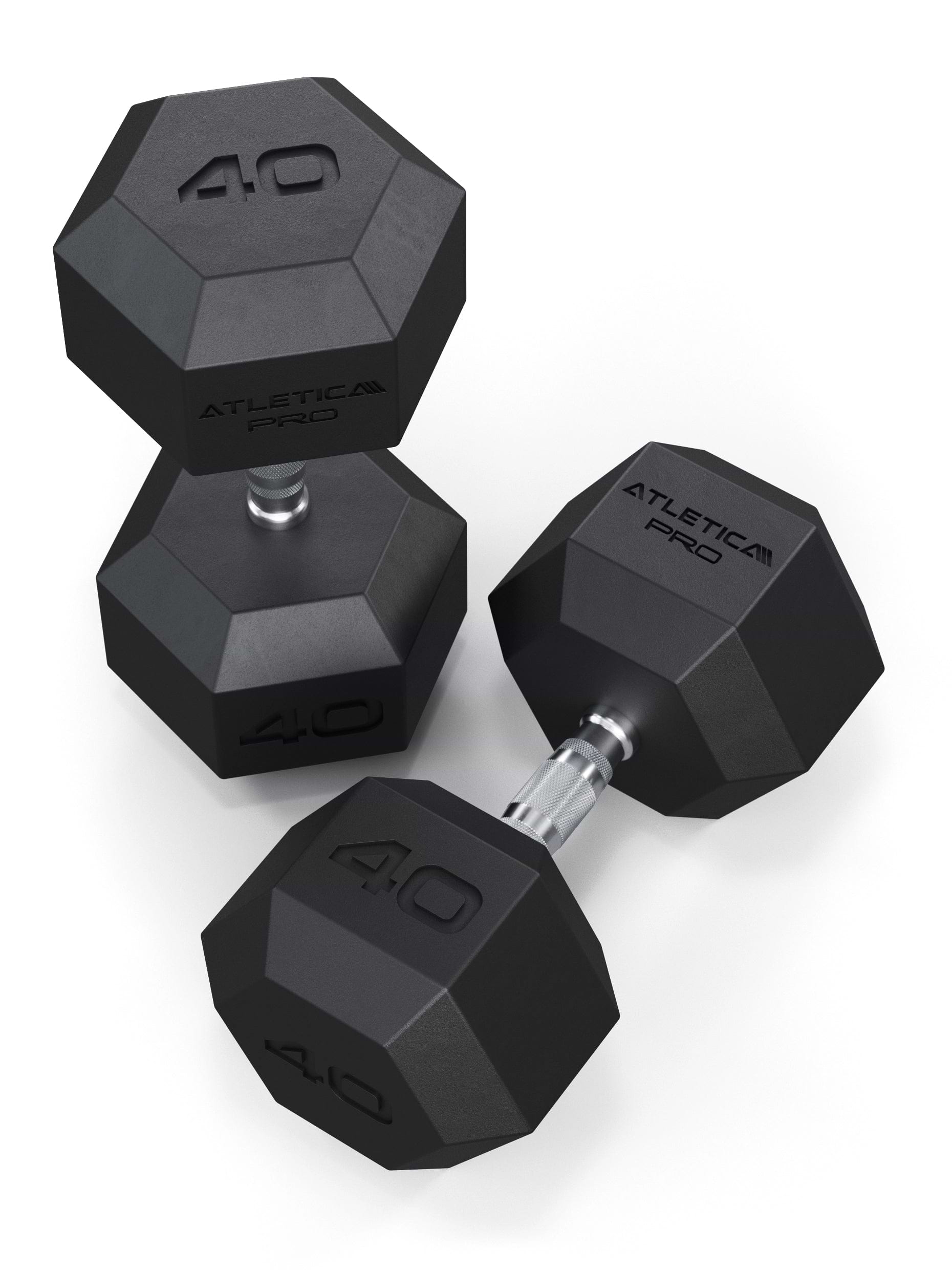 Atletica Hexagon Kurzhanteln PRO 40kg Paar, mit CPU-Beschichtung