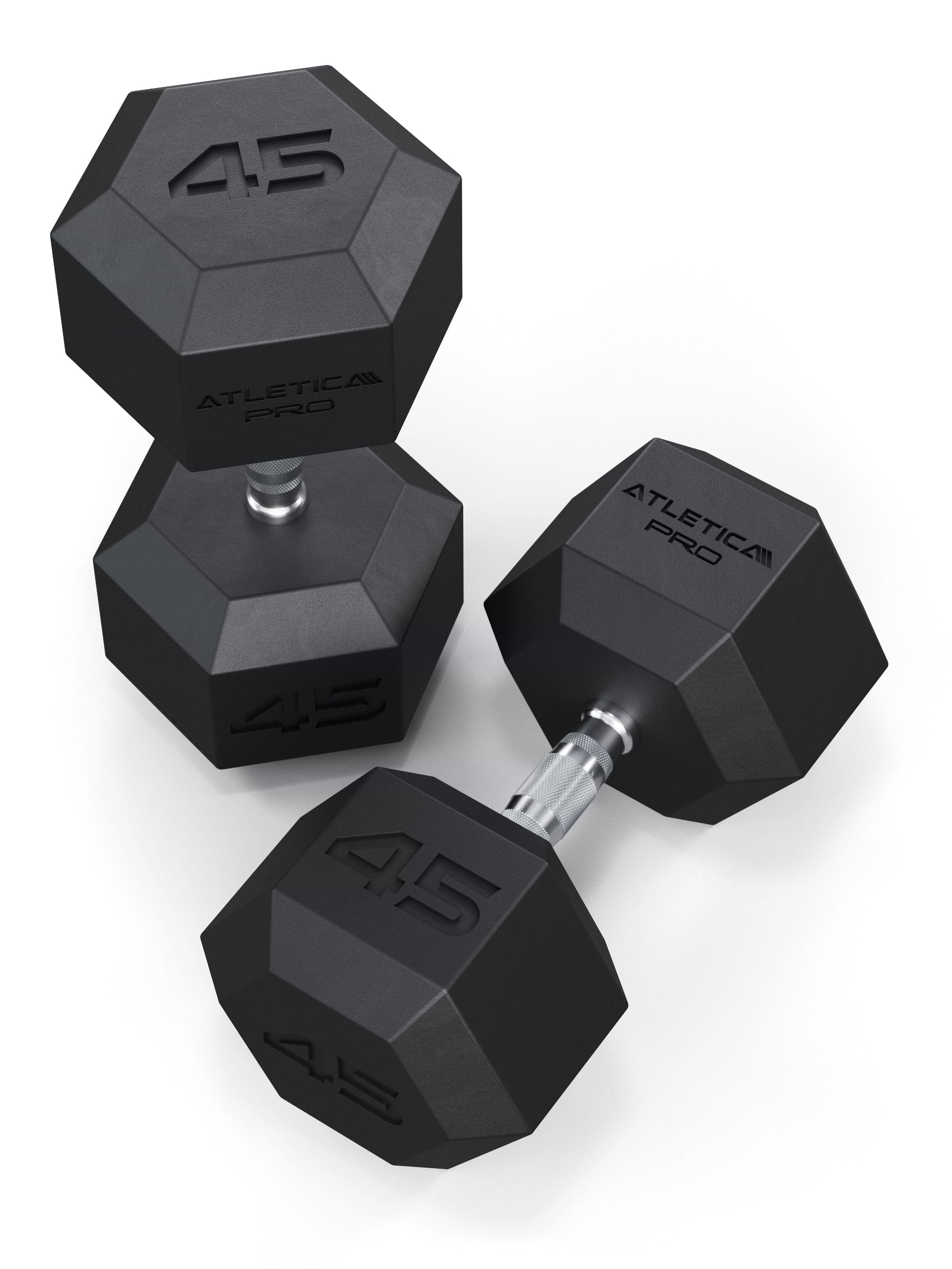 Atletica Hexagon Kurzhanteln PRO 45kg Paar, mit CPU-Beschichtung