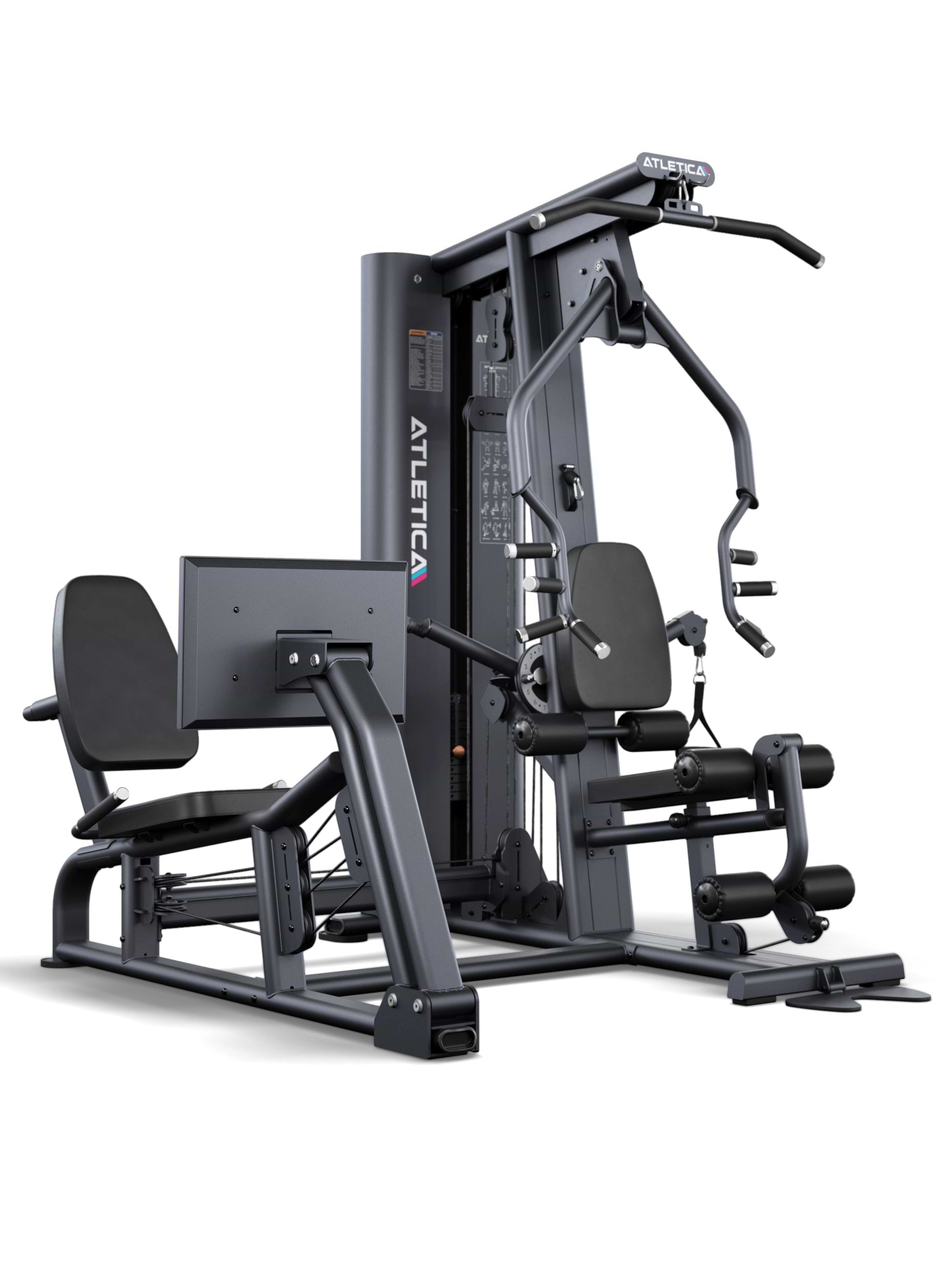 X-Tron Kraftstation mit optionaler Beinpresse: kabelgebundene, horizontale Beinpresse, nahtlos am X-Tron