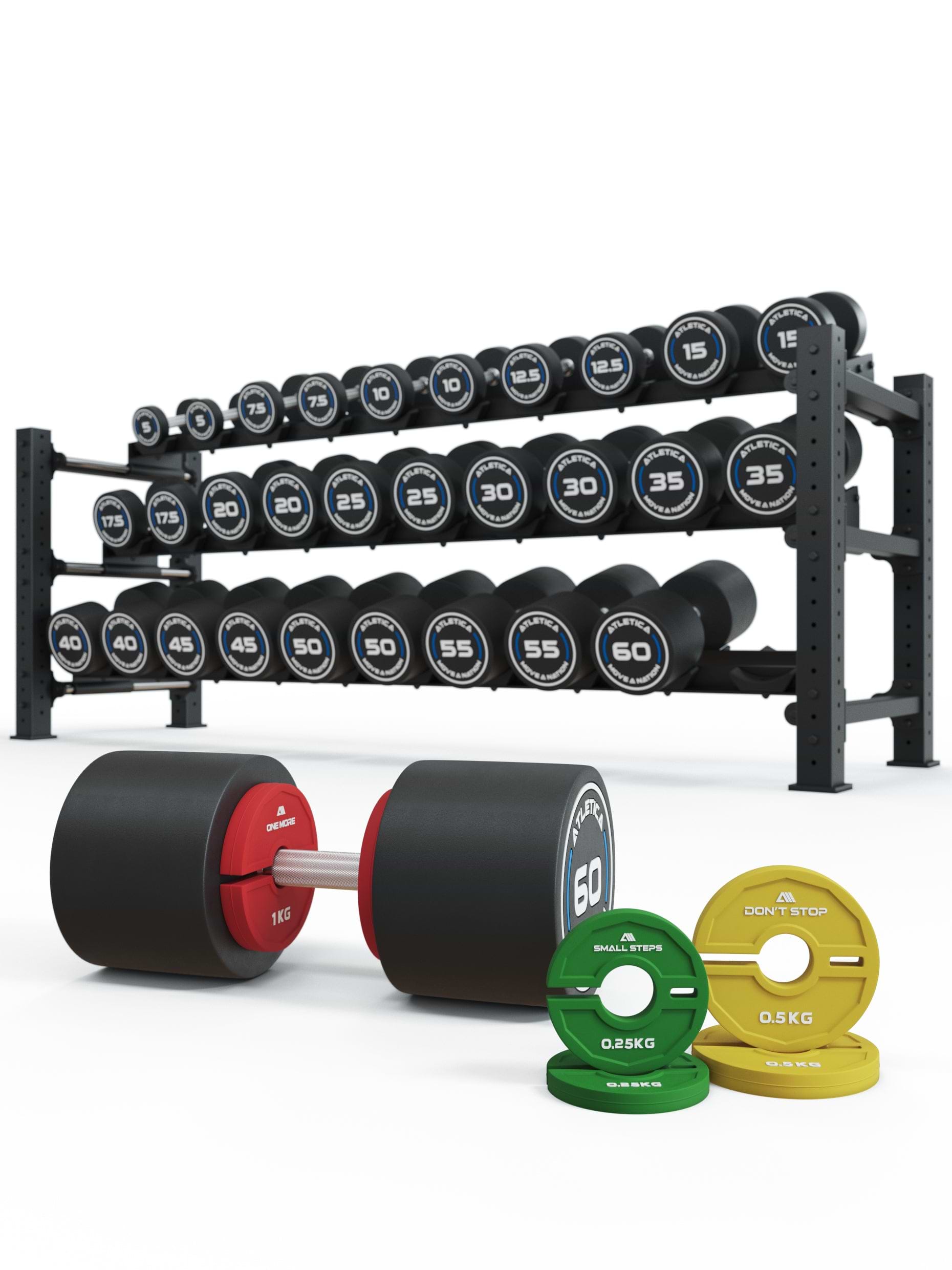 ATLETICA Rundhanteln PRO Set 6 | Complete - Das komplette Premium Set zusätzlich mit Add-On-Flex Plates