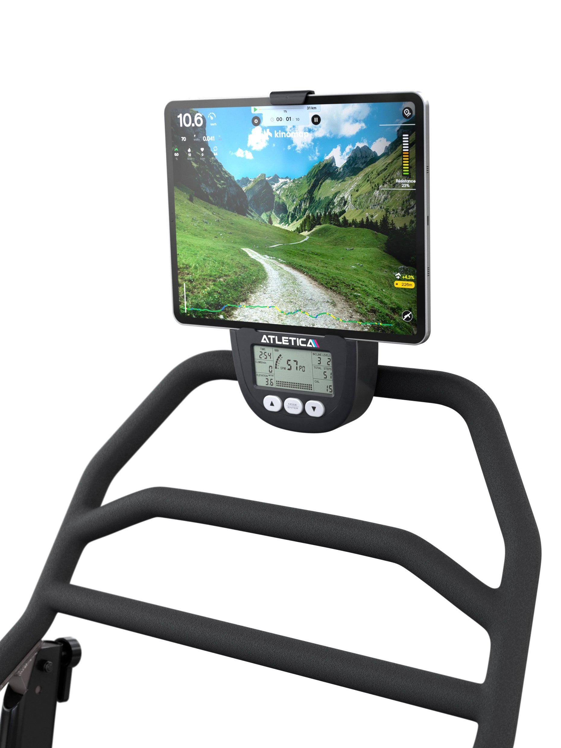 Treppensteigen im Homegym auf dem Stair klappbaren Stairclimber: Tablett