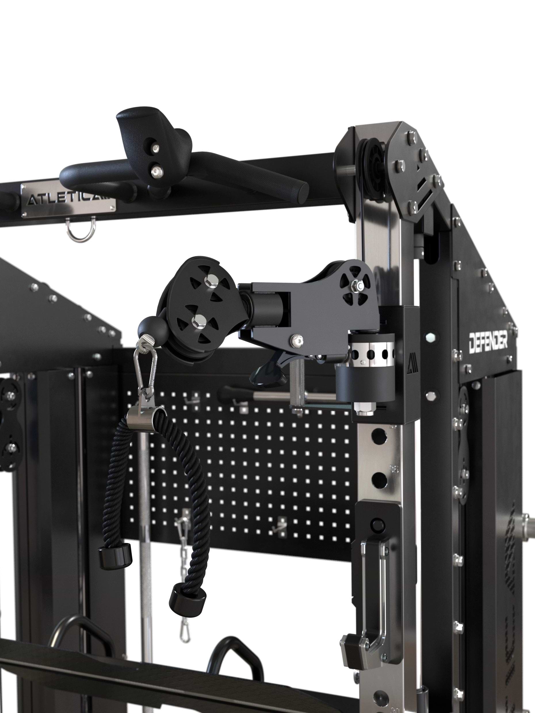 Defender Multipresse: Ergonomisch konzipierte Griffe & Bewegungsachsen – für natürliche, sichere Bewegungsabläufe