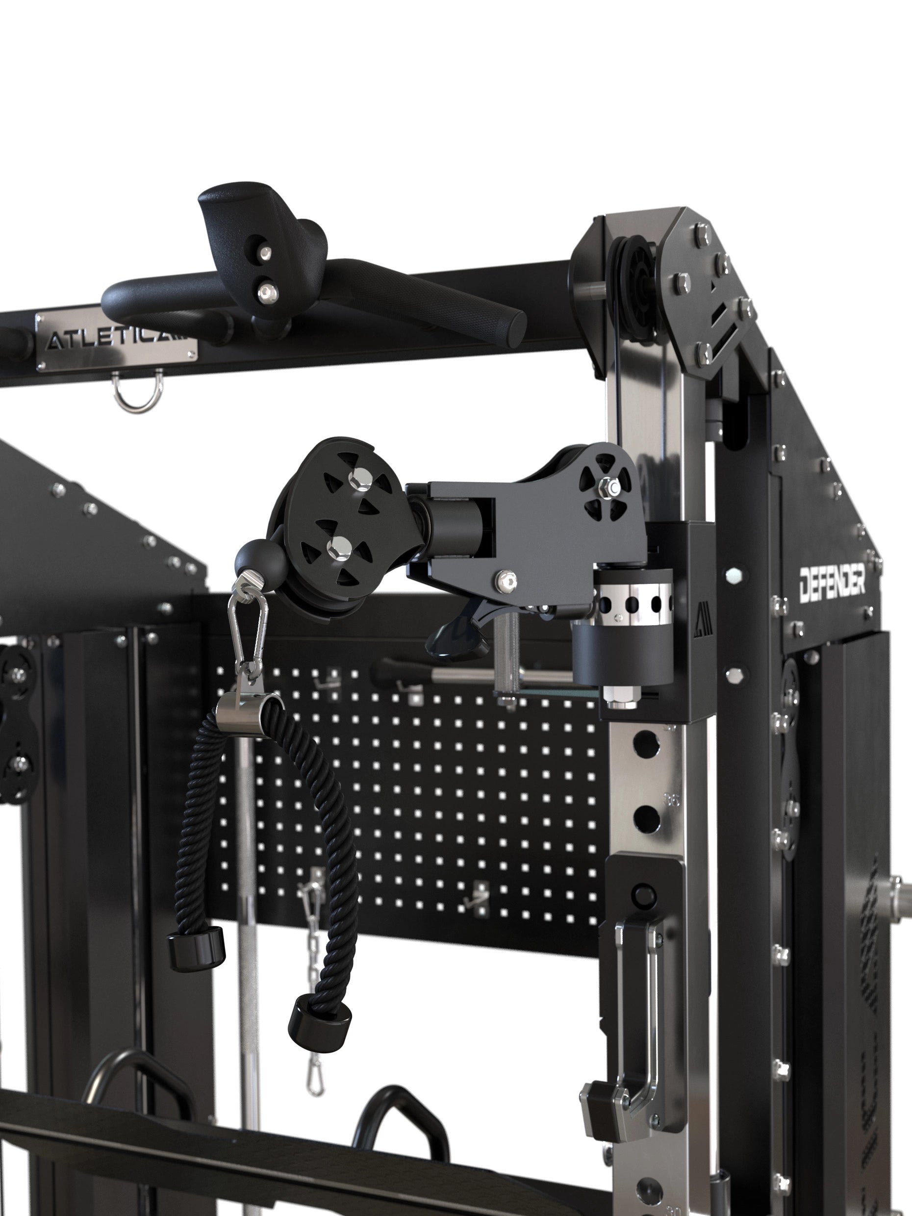 Defender Multipresse: Ergonomisch konzipierte Griffe & Bewegungsachsen – für natürliche, sichere Bewegungsabläufe