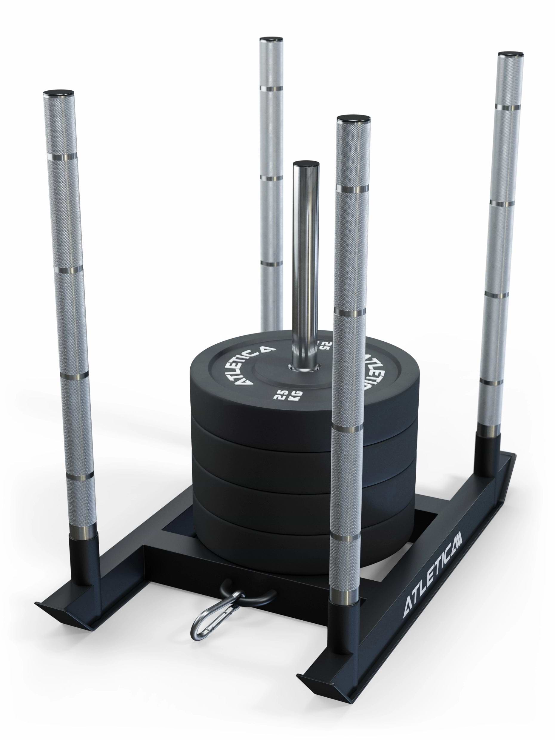 Schlitten mit zentrierter Scheibenaufnahme | Verletzungsprävention und HRX Training | 38kg I Mit Gewichten