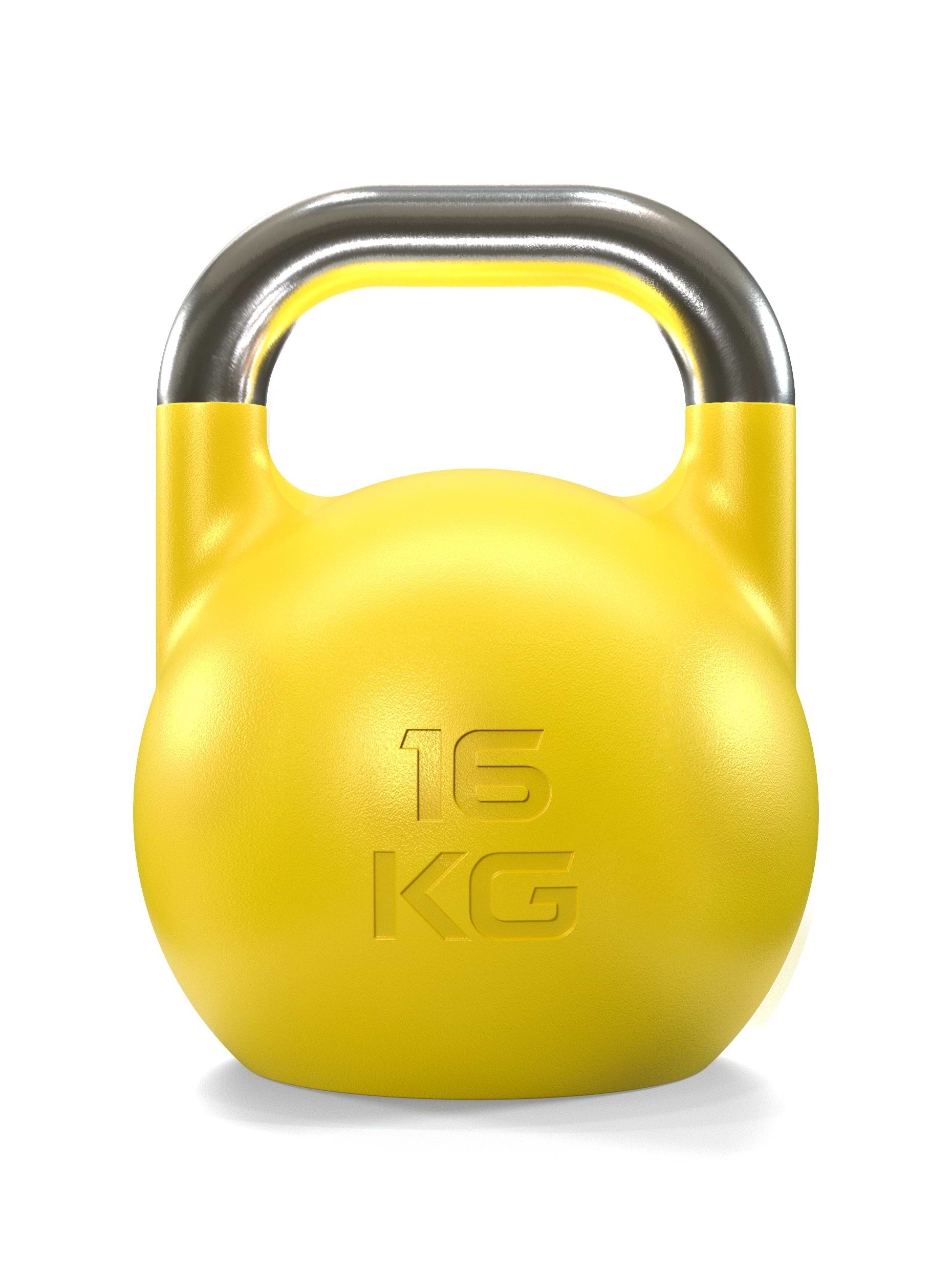 Sphäroguss | Studioqualität I Dezentes Logo | Competition Farbcode für einfaches Handling I Funktionelles Ganzkörpertraining I 16 kg