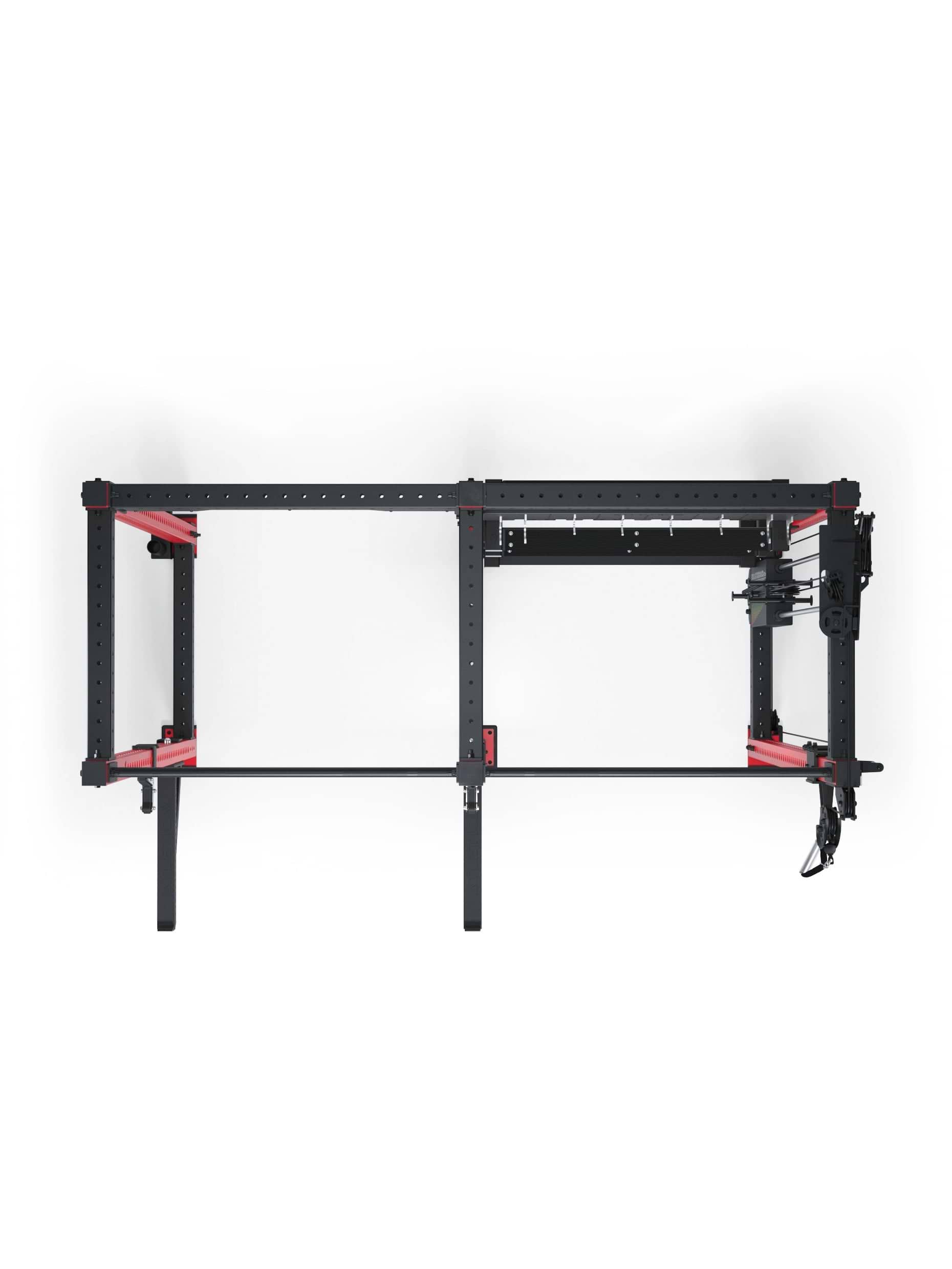 R8 Falcon R – kompaktes Power Rack mit Kabelzug, 90-kg-Gewichtsblock (2,5-kg-Sprünge) & komplettem Storage-System – ideal für Studios & PT.