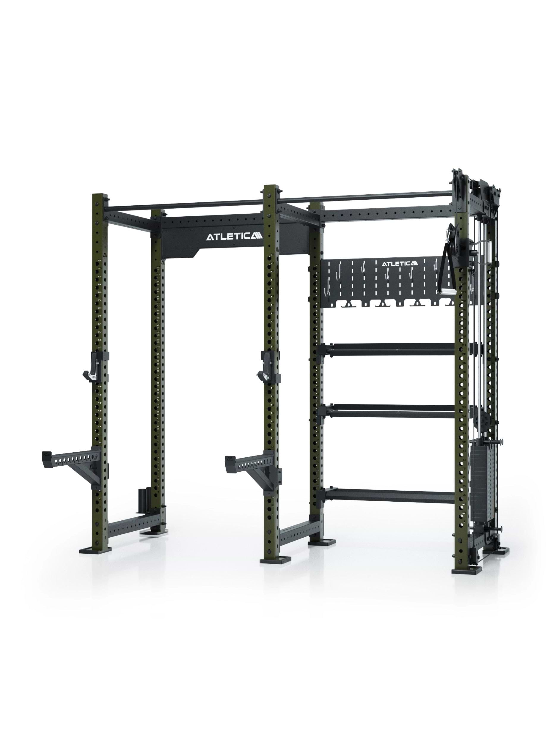 R8 Falcon R – kompaktes Power Rack mit Kabelzug, 90-kg-Gewichtsblock (2,5-kg-Sprünge) & komplettem Storage-System – ideal für Studios & PT.