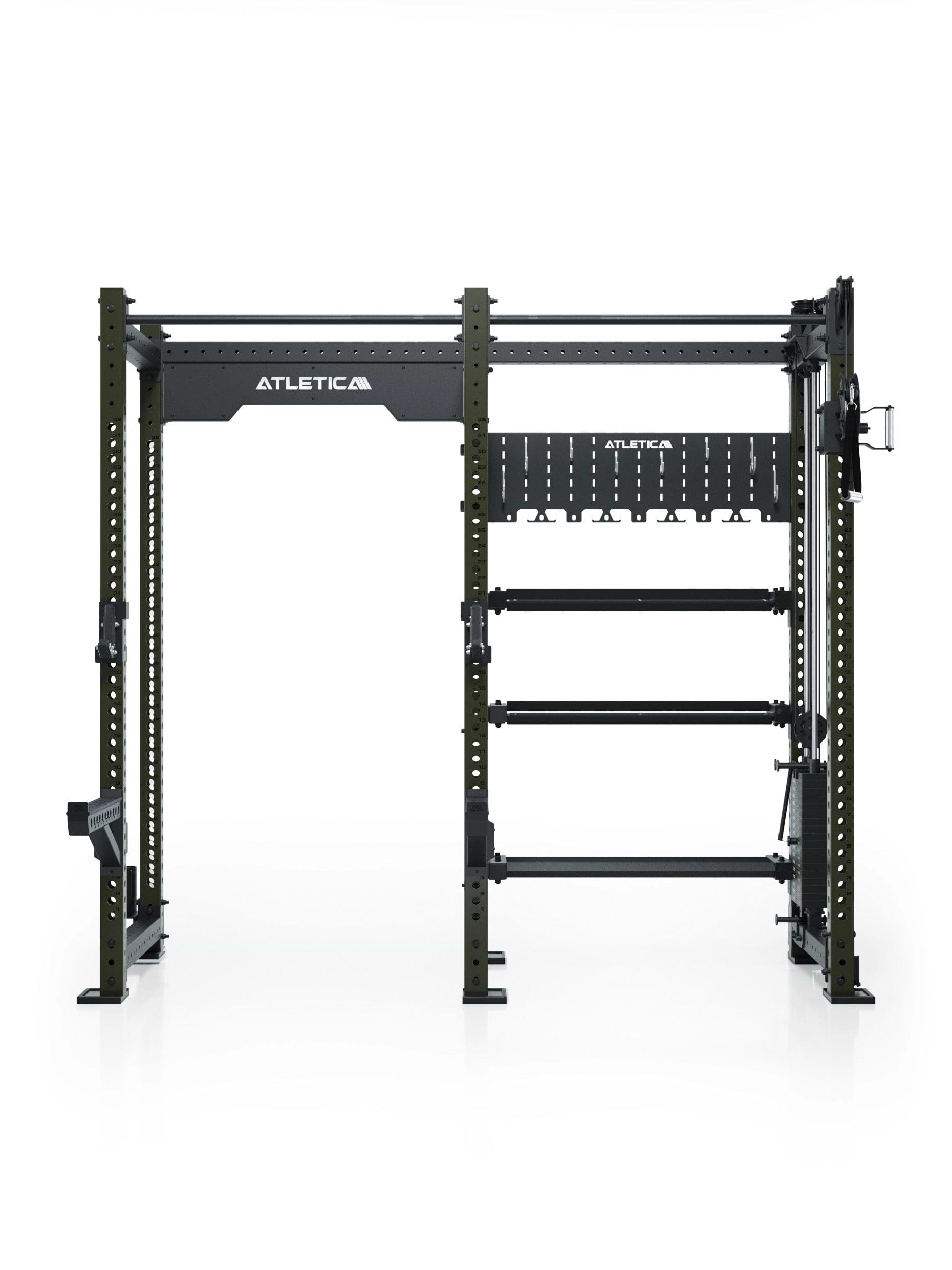 R8 Falcon R – kompaktes Power Rack mit Kabelzug, 90-kg-Gewichtsblock (2,5-kg-Sprünge) & komplettem Storage-System – ideal für Studios & PT.