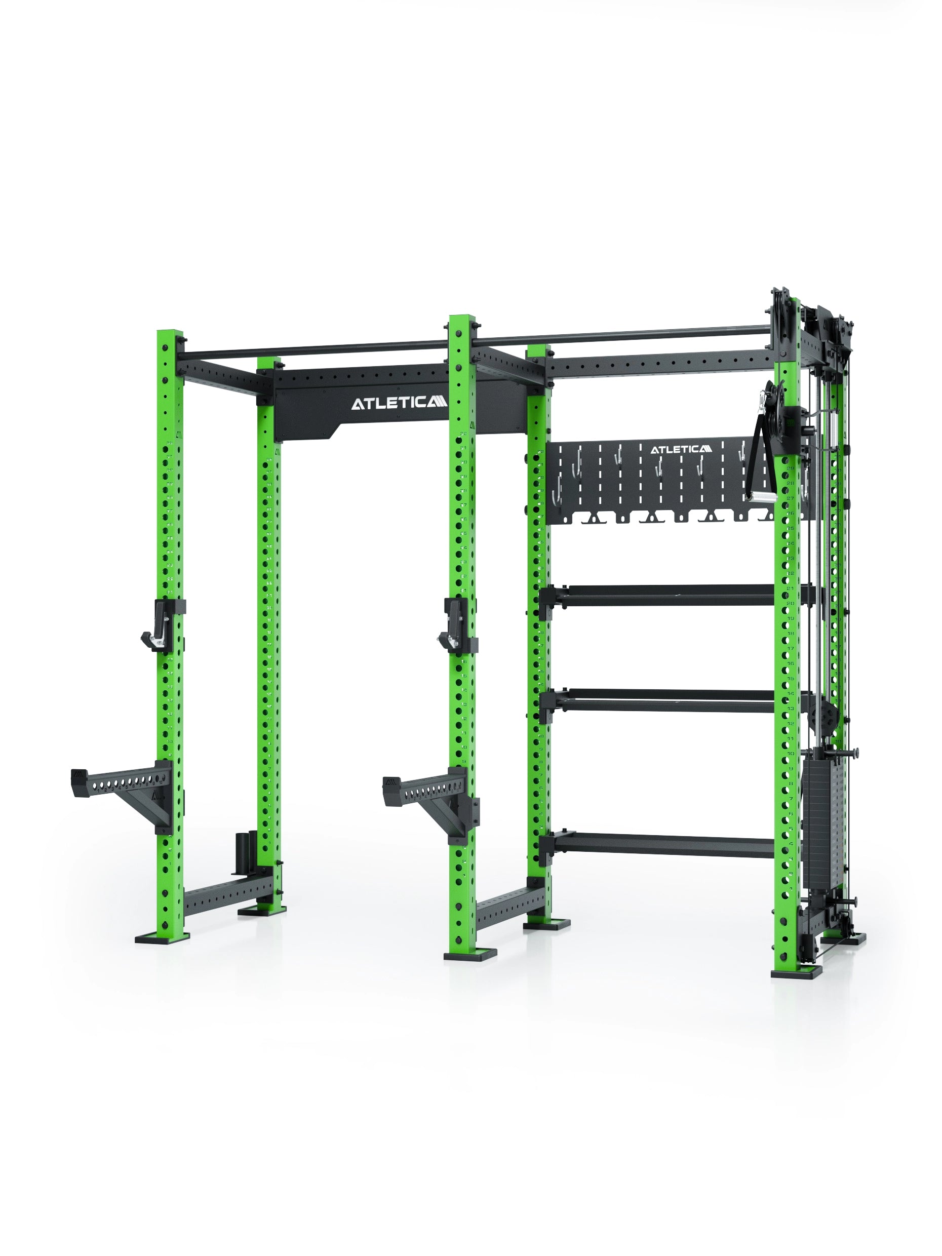 R8 Falcon R – kompaktes Power Rack mit Kabelzug, 90-kg-Gewichtsblock (2,5-kg-Sprünge) & komplettem Storage-System – ideal für Studios & PT.