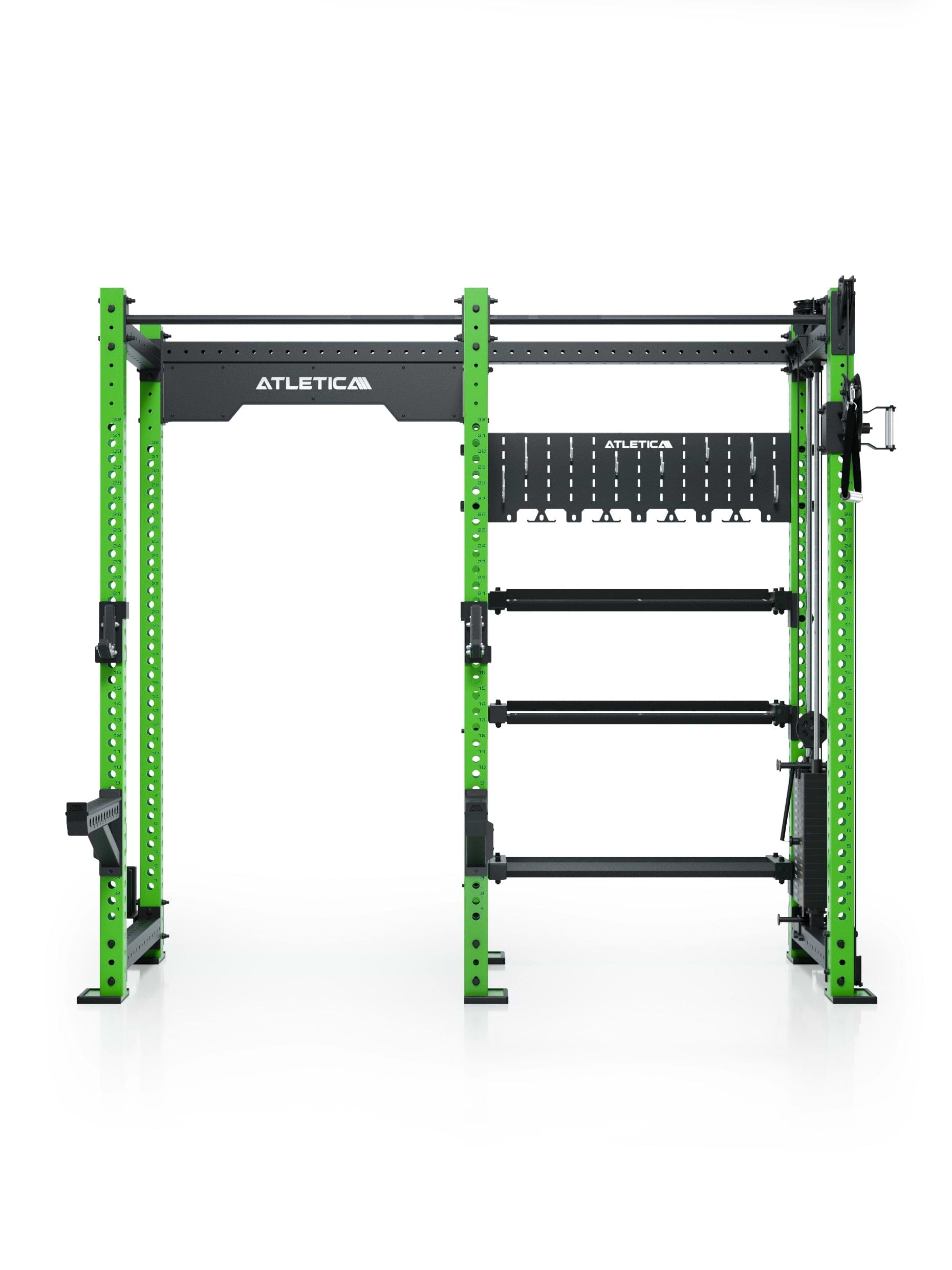 R8 Falcon R – kompaktes Power Rack mit Kabelzug, 90-kg-Gewichtsblock (2,5-kg-Sprünge) & komplettem Storage-System – ideal für Studios & PT.
