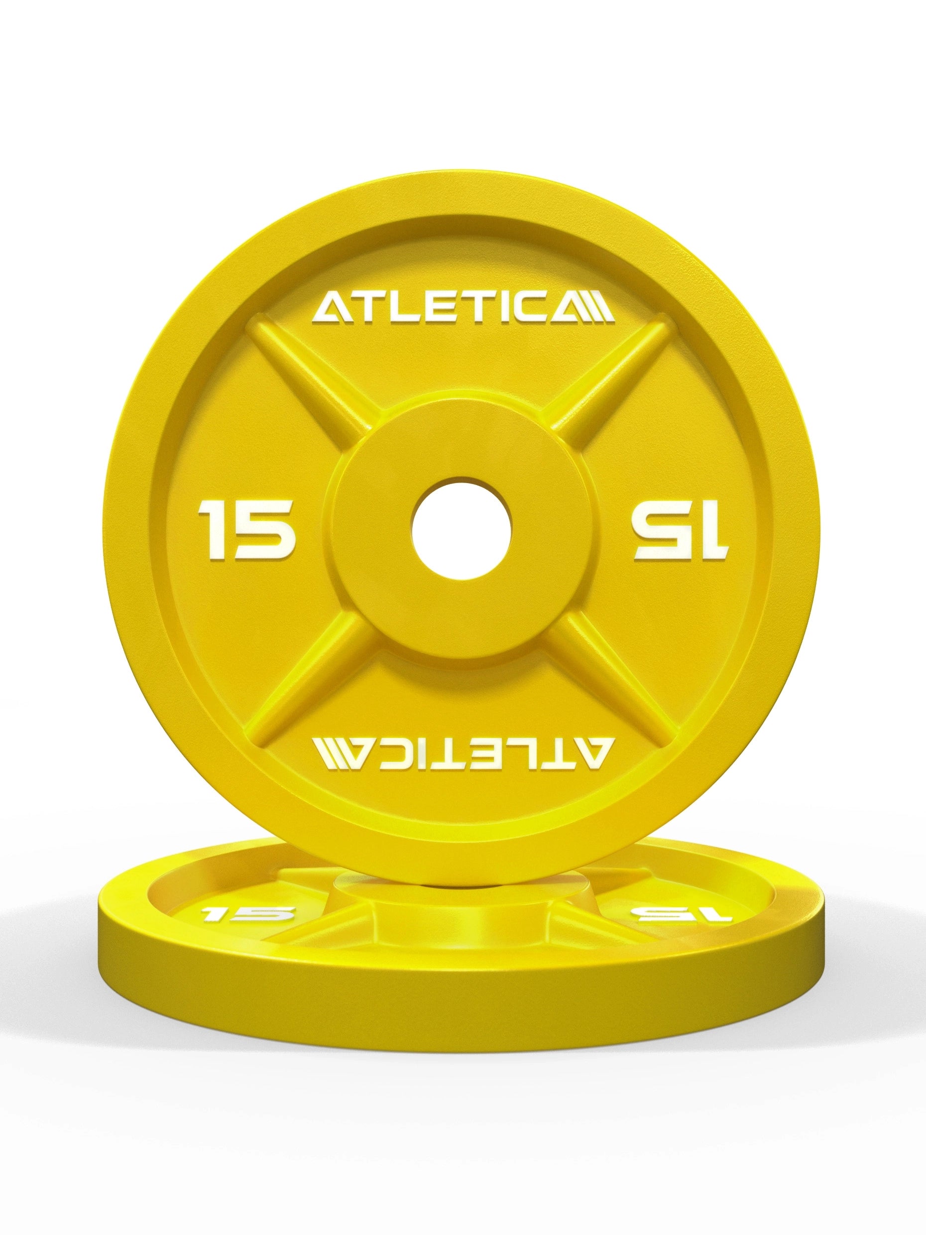 Hantelscheiben: Color Iron Plates 15kg in gelb, Paar