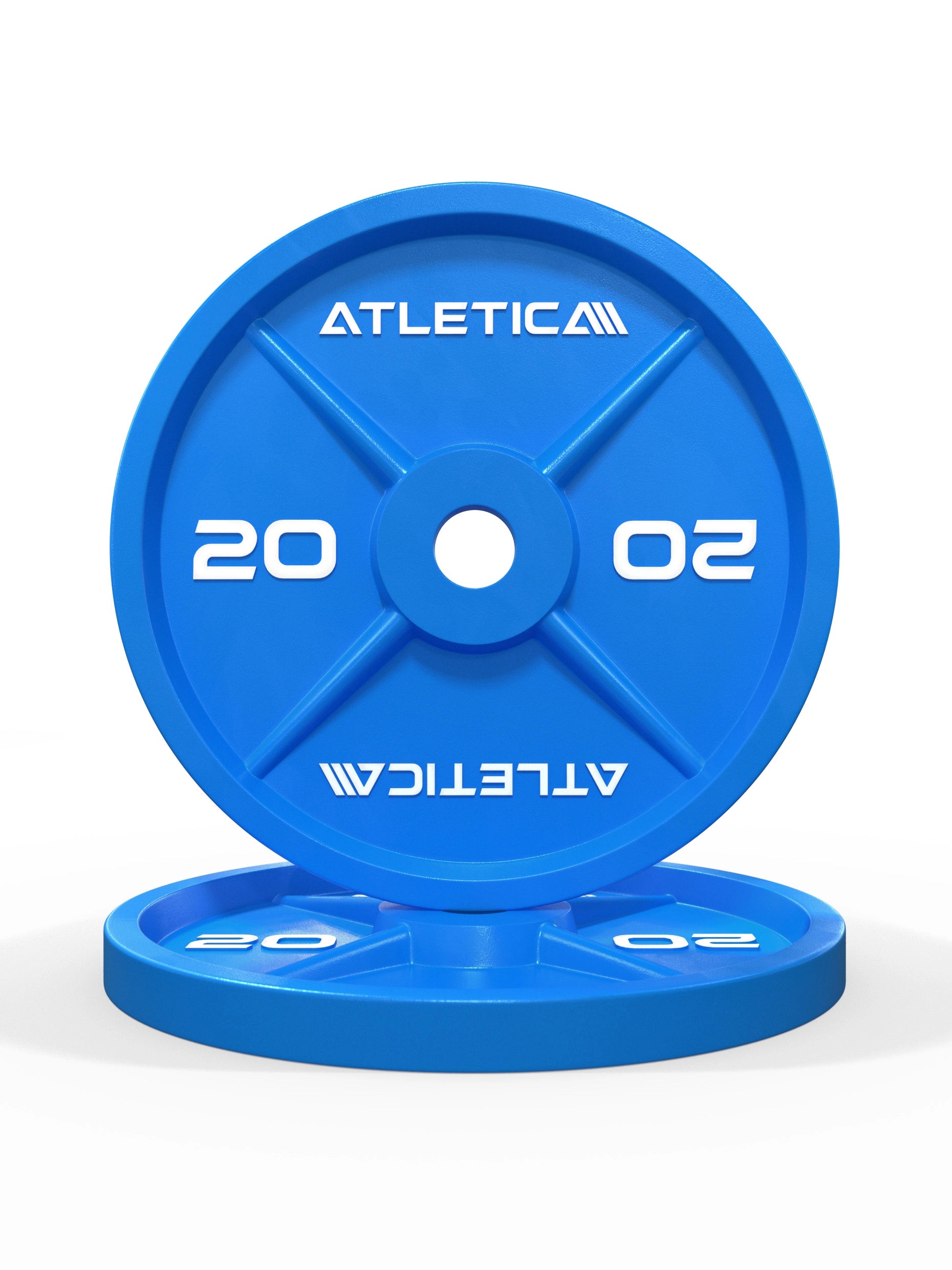 Hantelscheiben: Color Iron Plates 20kg in blau, Paar