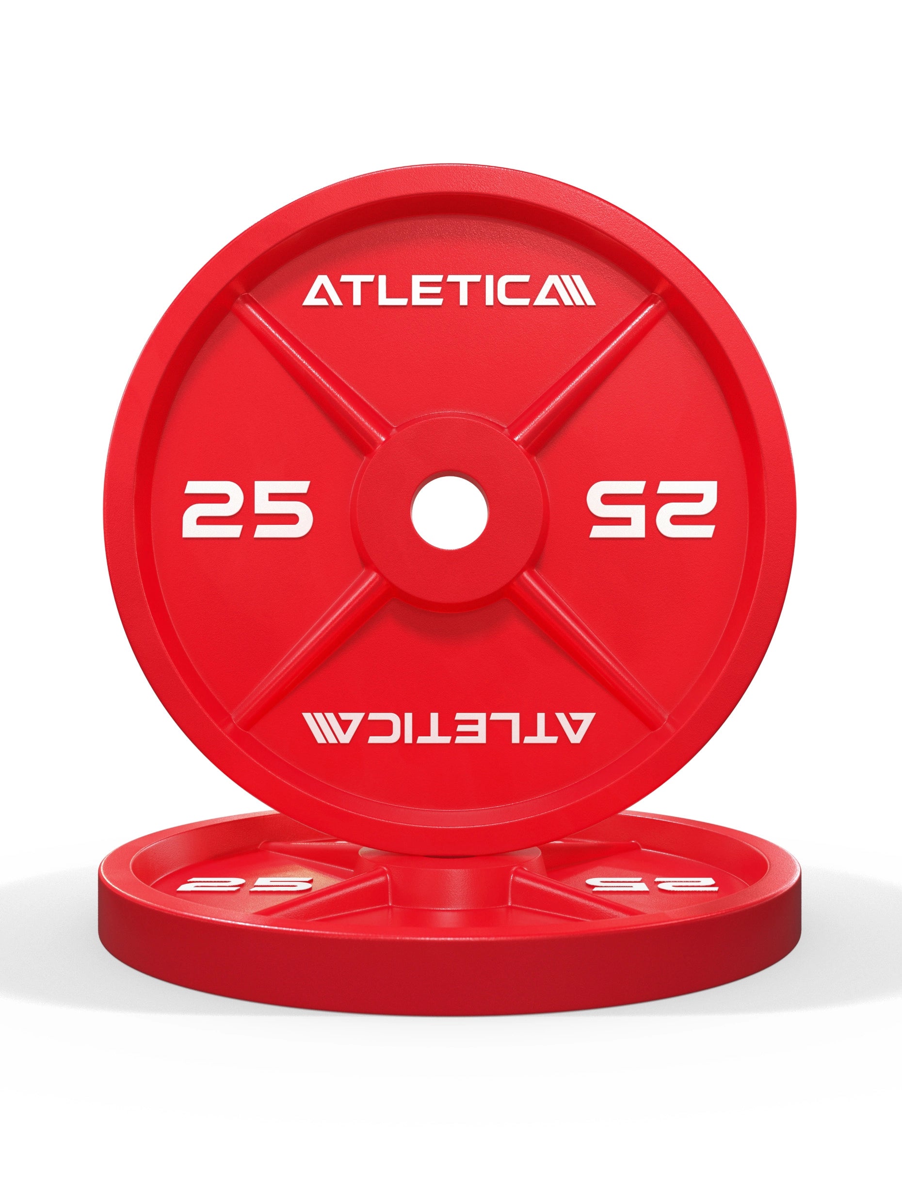 Color Iron Plates 25kg in rot, ideal für Gewichtheben