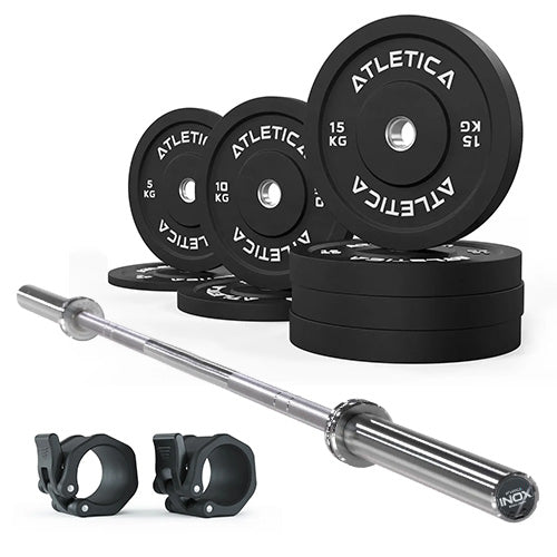 Set Inox + Bumper Plates 90kg