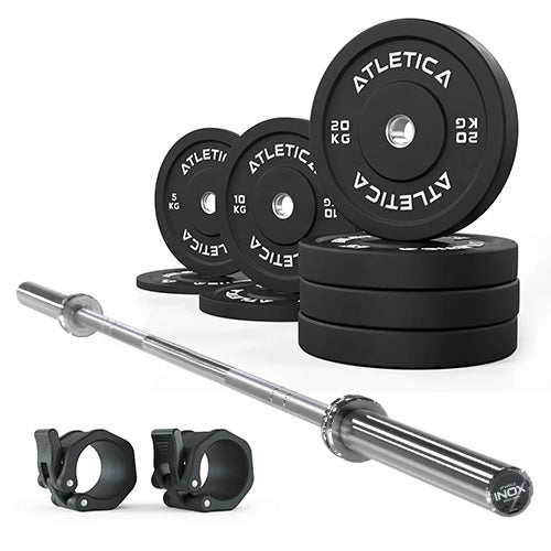Set Inox + Bumper Plates 110kg