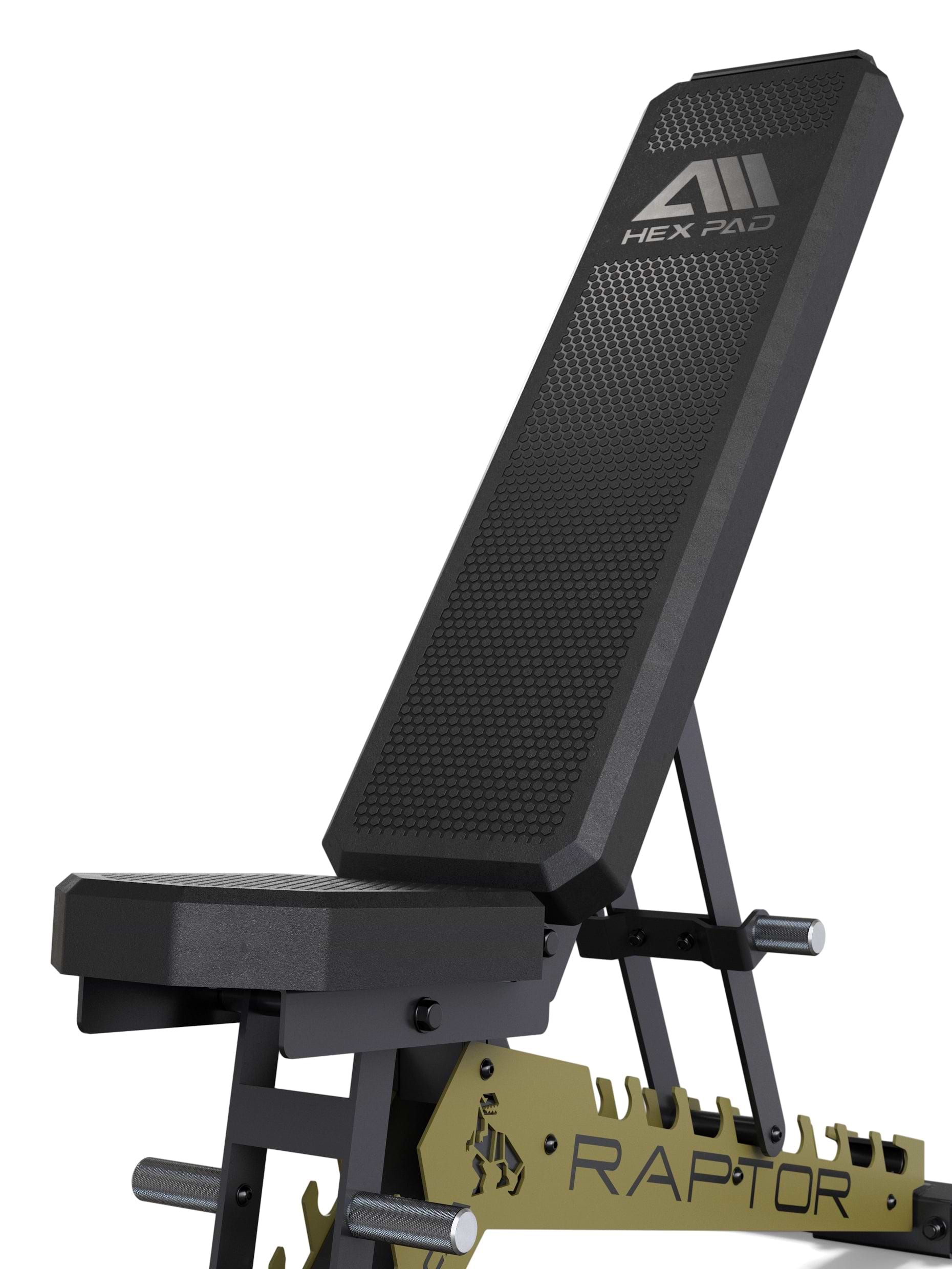 Atletica Raptor Hantelbank mit Hex Pad in Military Green