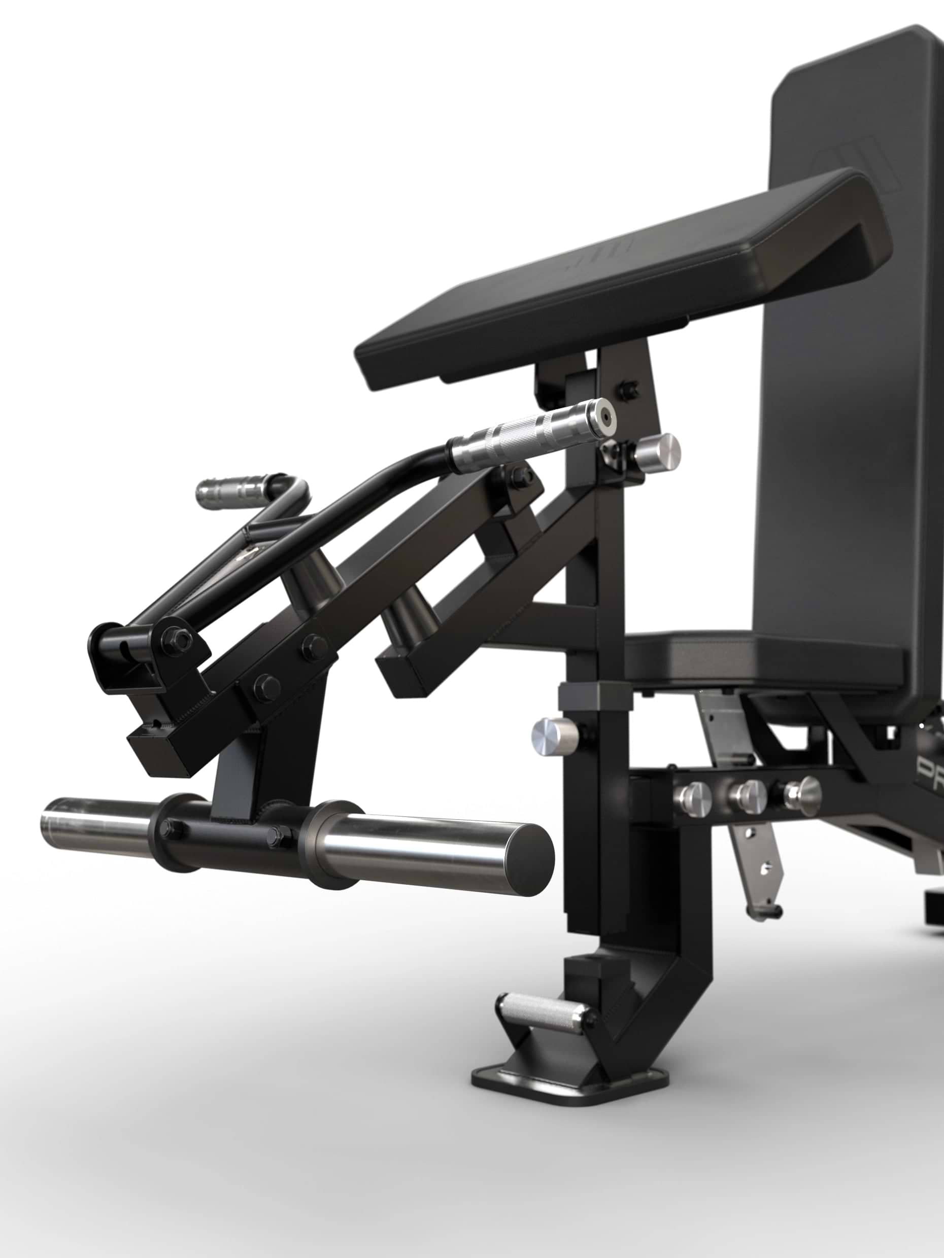 Atletica Predator modulare Hantelbank - EVO Arm Option ohne Gewichte mit verstellbarem Armauflagepolster und 50-mm-Ladepin