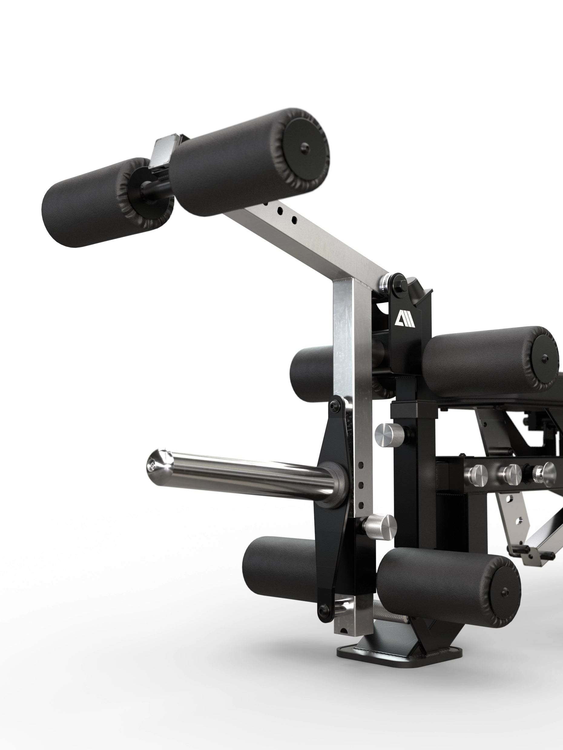 Atletica Predator modulare Hantelbank - EVO Leg Option mit gepolsterter Rollenvorrichtung und Verstellpin