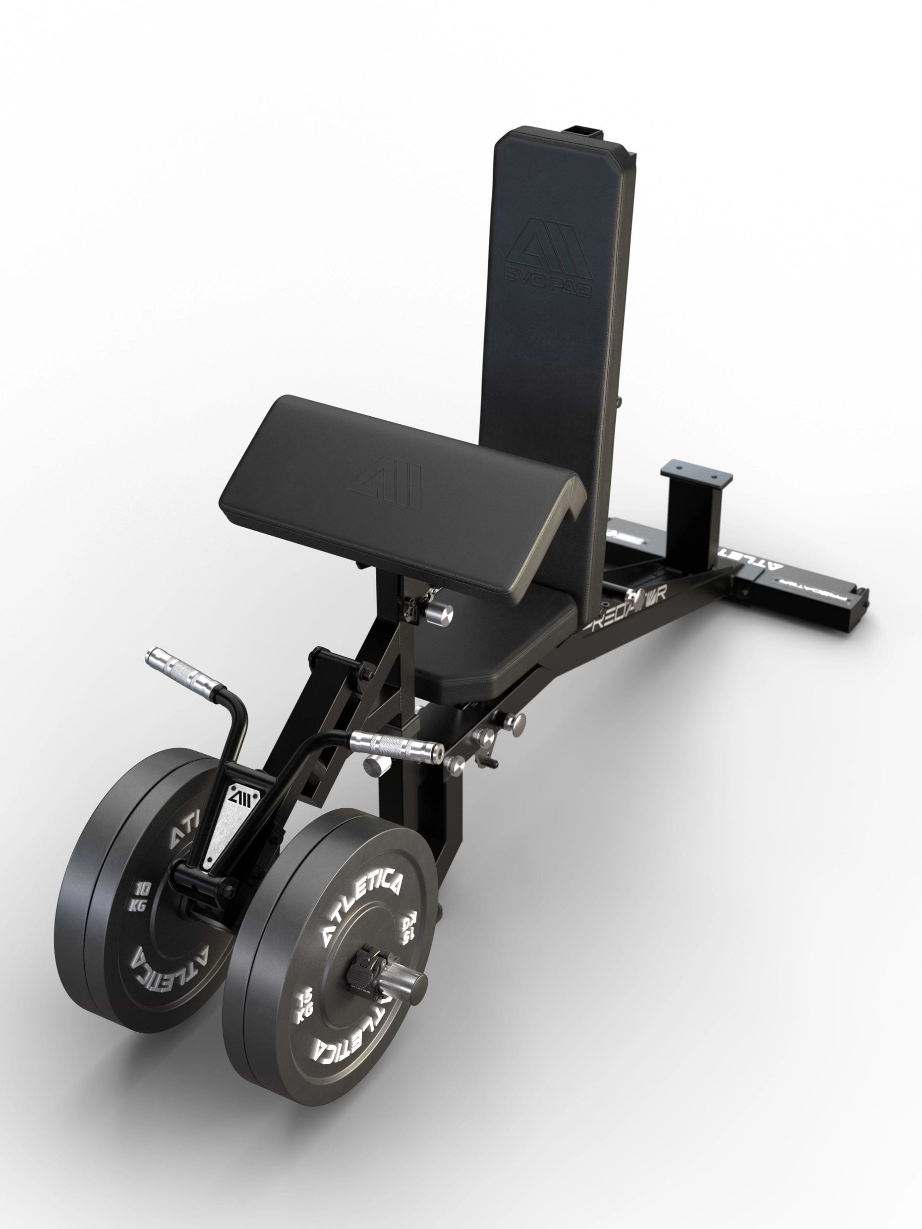 Atletica Predator EVO modulare Hantelbank - EVO Arm Option mit Bumper Plates Gewichte
