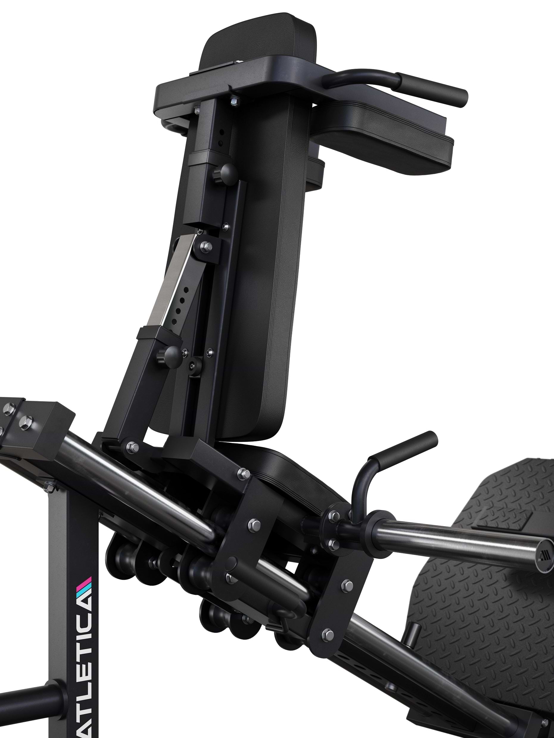 Versa Press Beinpresse: verstellbare Rückenlehne für optimalen Hüftwinkel